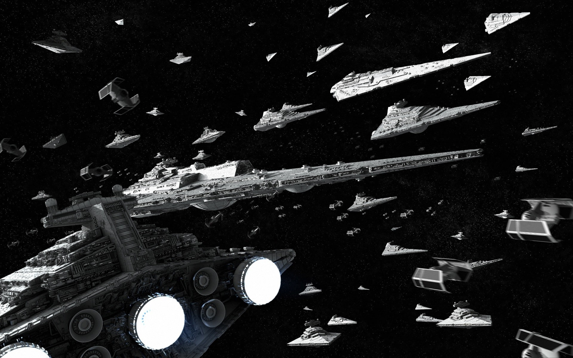 water, indoors, fish, marine, transportation, night, school of fish, TIE Fighter, close-up, group of animals, no people, architecture, Star Wars, low angle view, HD Wallpaper