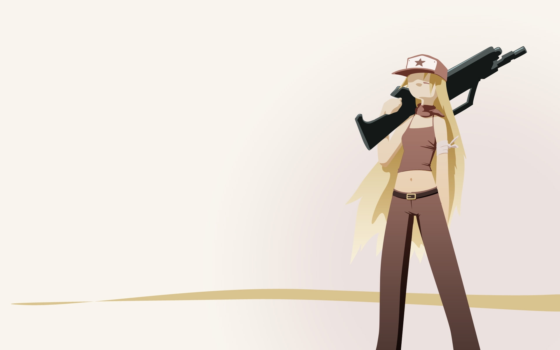 girl, 1080P, story, cave, gun, HD Wallpaper