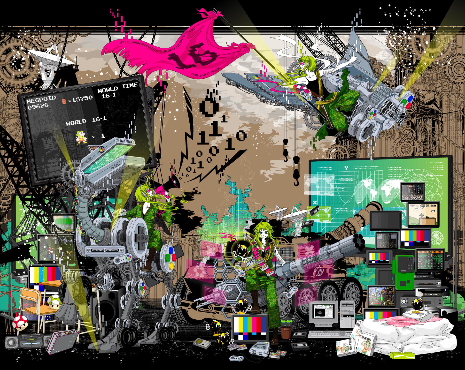 game, 1080P, equipment, computer, games, representation, illustration, computer equipment, industry, full frame, style, large group of objects, electrical equipment, HD Wallpaper