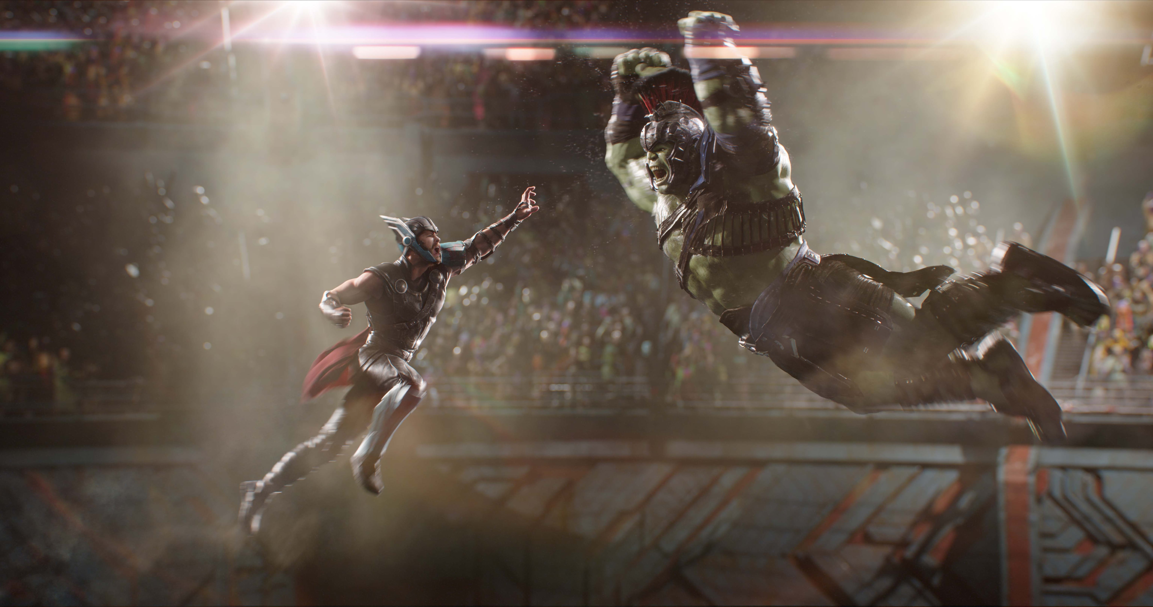 Chris Hemsworth, Thor: Ragnarok, Thor, Mark Ruffalo, Bruce Banner, Hulk, 4K, Movie, HD Wallpaper
