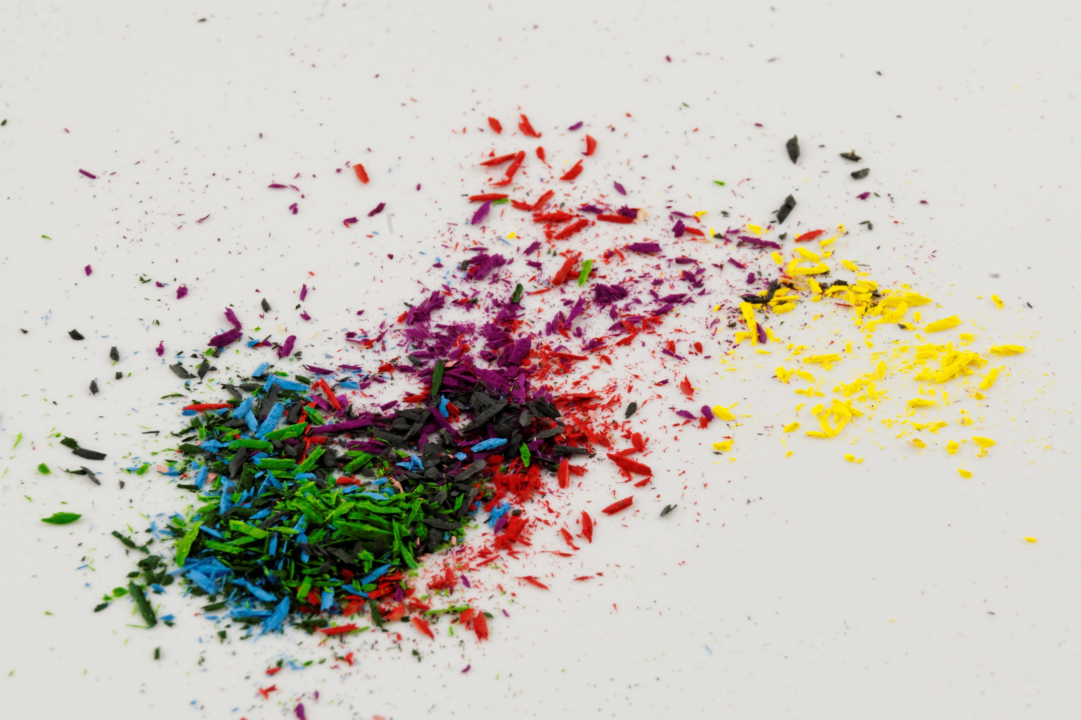vibrant color, pointed, creativity, white color, powders, kindergarten, yellow, crayons, wooden pegs, draw, directly above, white background, paint, studio shot, HD Wallpaper
