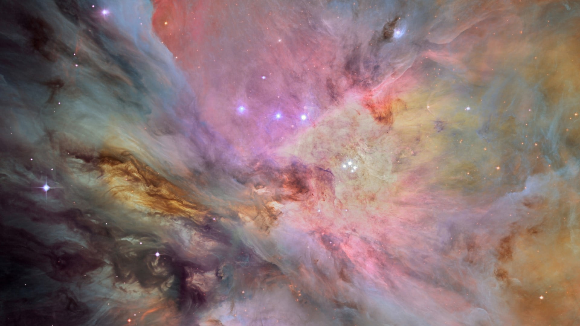 Moon, outdoors, chaos, no people, sky, NASA, astronomy, 1080P, brown, dust, night, pattern, mystery, gray, backgrounds, pink, space, multi colored, galaxy, HD Wallpaper