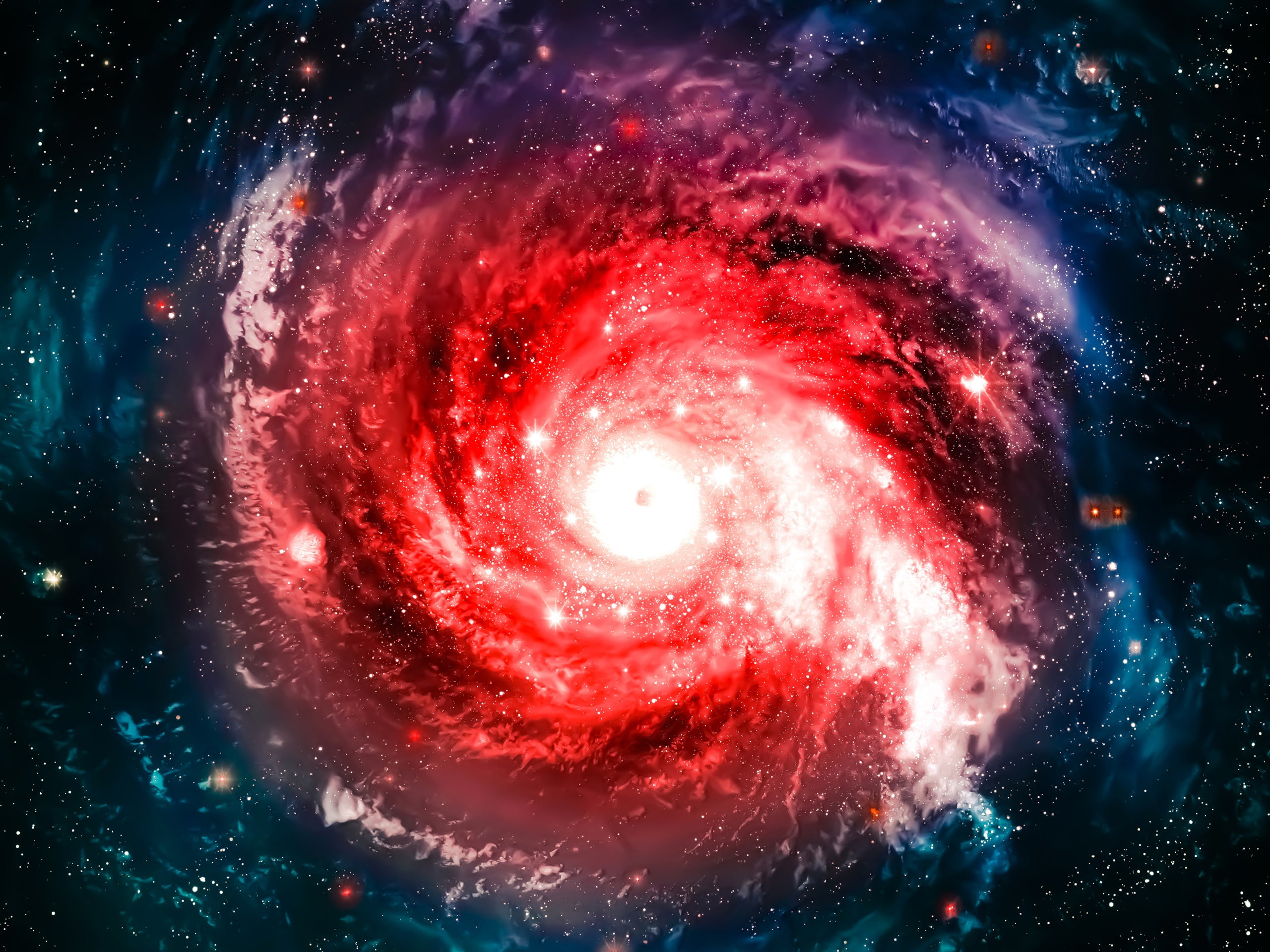 2K, Universe, Nebula, Stars, Red, Sky, Galaxy, HD Wallpaper