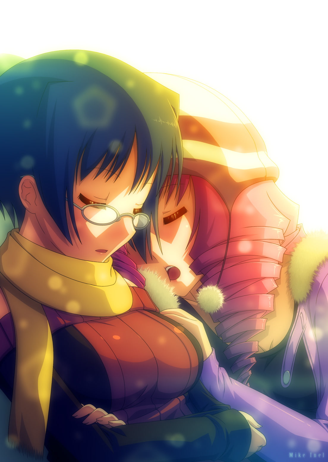 beauty, mannequin, celebration, Shizune Hakamichi, Shiina Mikado, women, consumerism, anime girls, covering, multi colored, fashion, clothing, yellow, healthcare and medicine, Phone HD Wallpaper