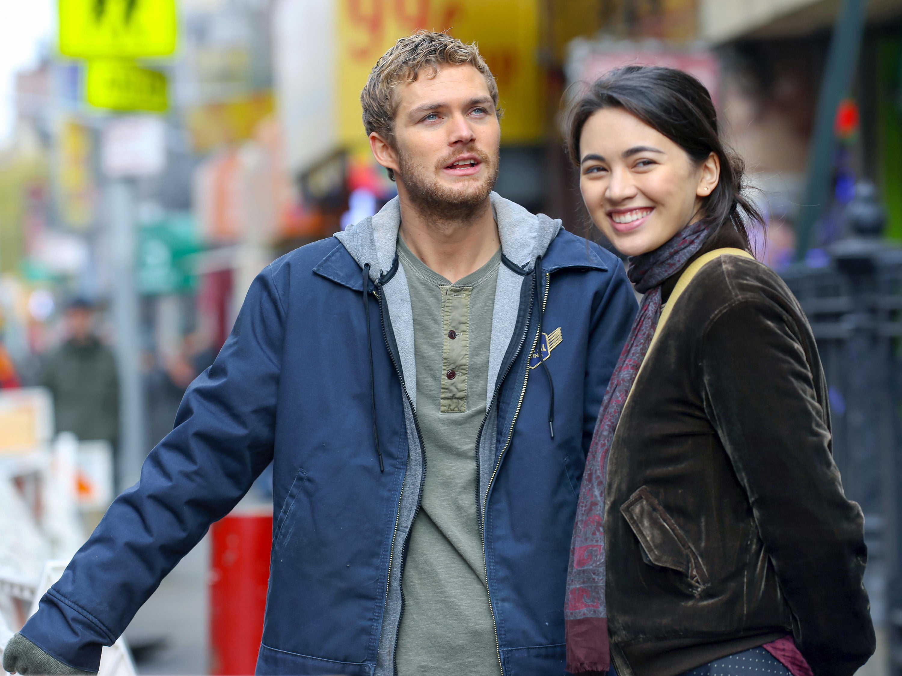 emotion, iron fist, jessica henwick, tv shows, jacket, 2K, two people, happiness, young men, street, portrait, young adult, architecture, clothing, adult, HD Wallpaper