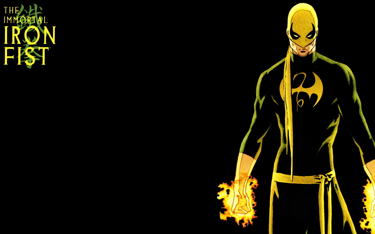 iron, cartoon/comic, 720P, fist, hd, black, HD Wallpaper