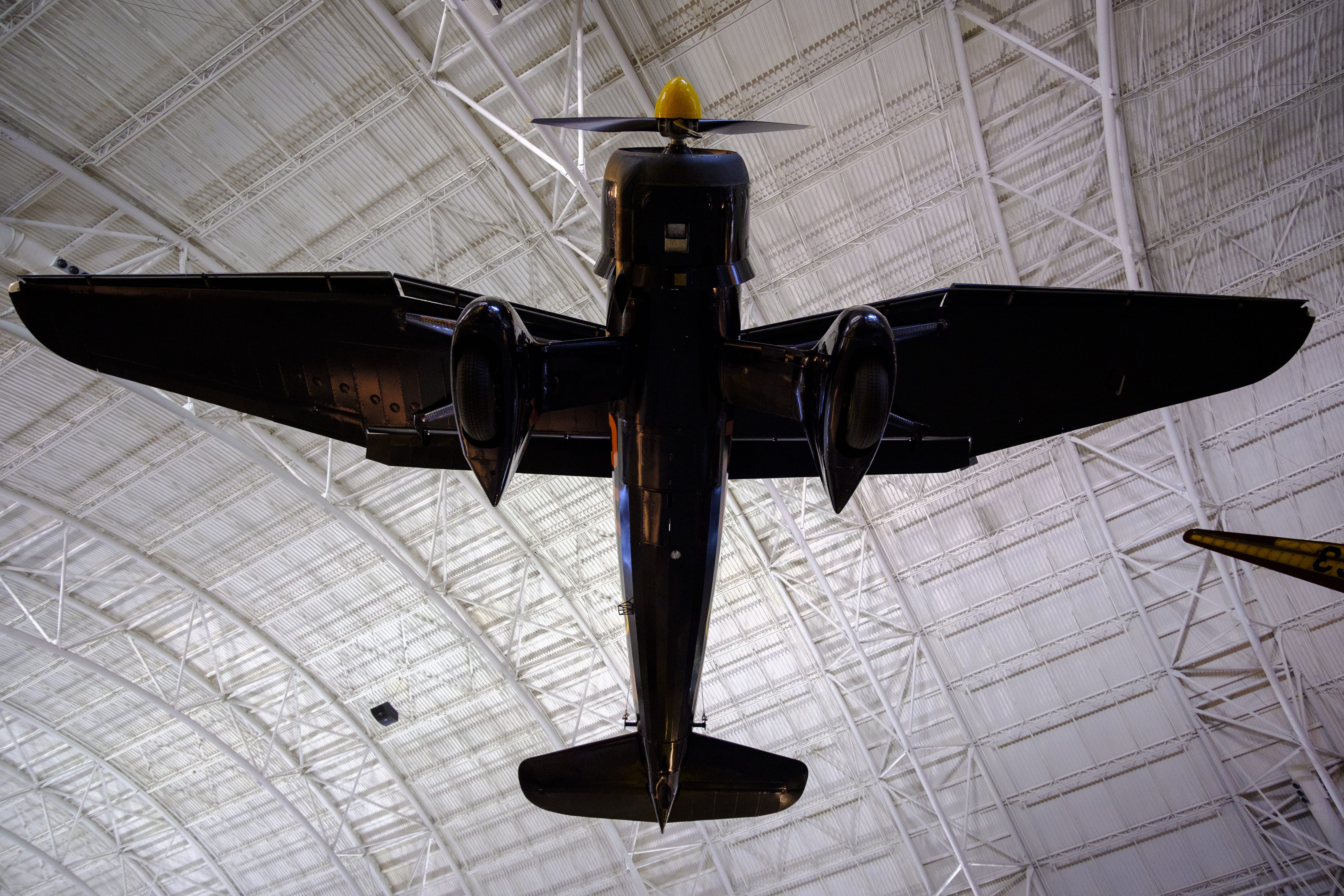 chantilly, hanging, united states, silhouette, air force, 5K, day, virginia, single object, hangar, low angle view, blue, airport, steven f. udvar-hazy center, HD Wallpaper
