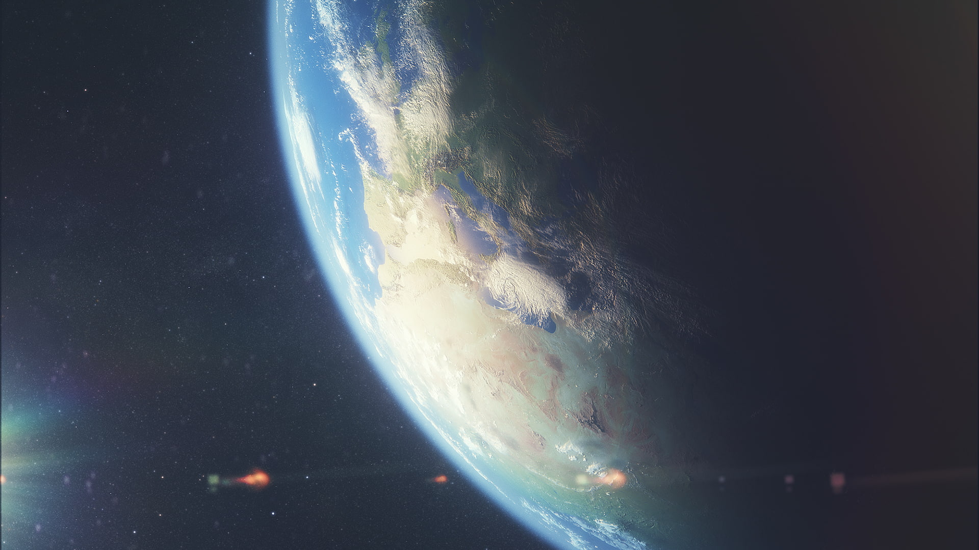 Europa, planet, Earth, sky, 1080P, space, HD Wallpaper