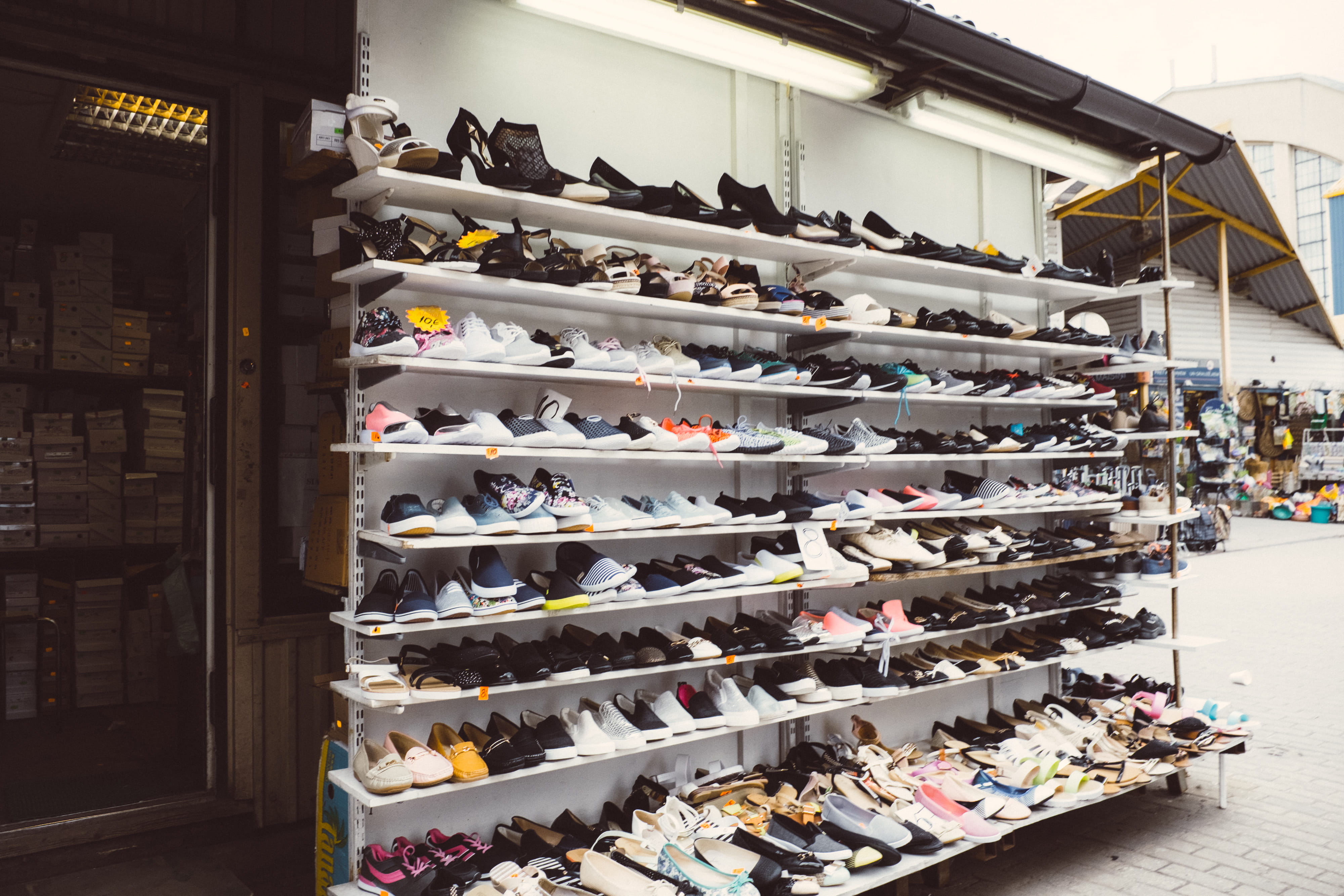 variation, Shoes, choice, large group of objects, store, 4K, shopping, built structure, rack, order, abundance, other, drink, day, no people, in a row, HD Wallpaper