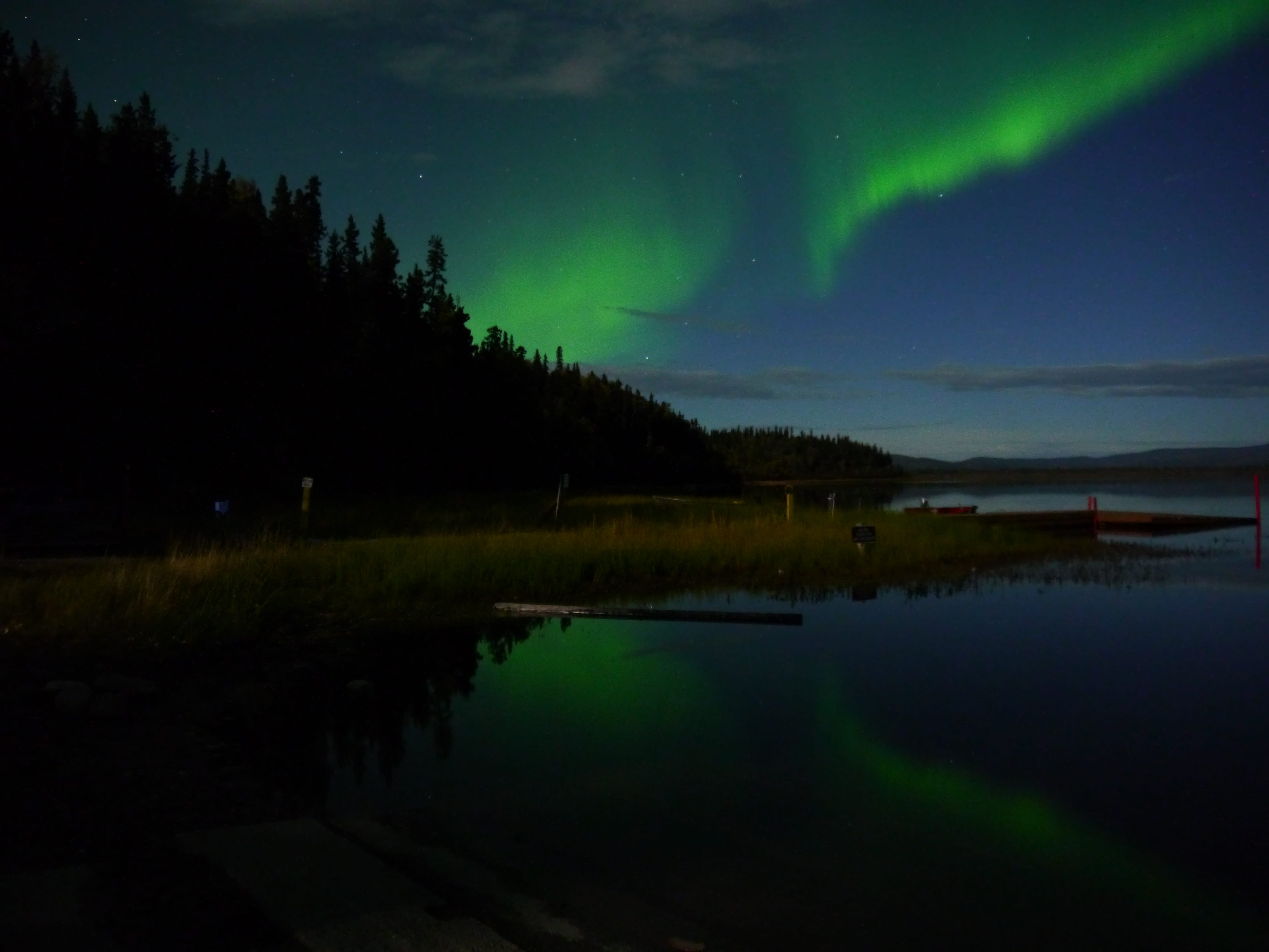 sky, lighting, lake, tranquil scene, non-urban scene, lagoon, no people, dark, tranquility, beauty in nature, alaska, night life, shoreline, natural phenomenon, HD Wallpaper