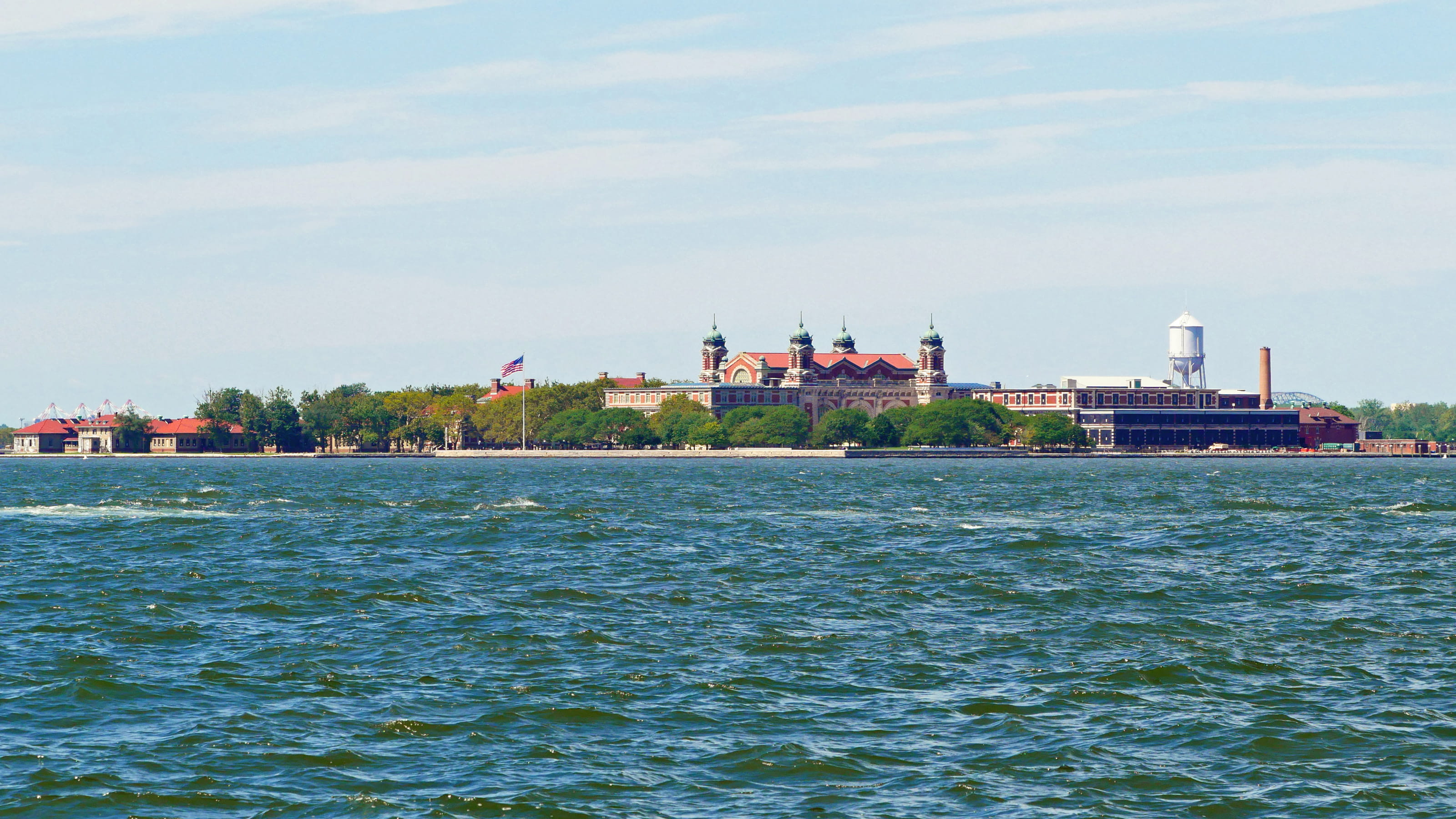 states, new, sea, cloud, covered, nature, summer, york, rippled, water, scenics - nature, day, land, building exterior, waterfront, building, 2K, harbor, HD Wallpaper