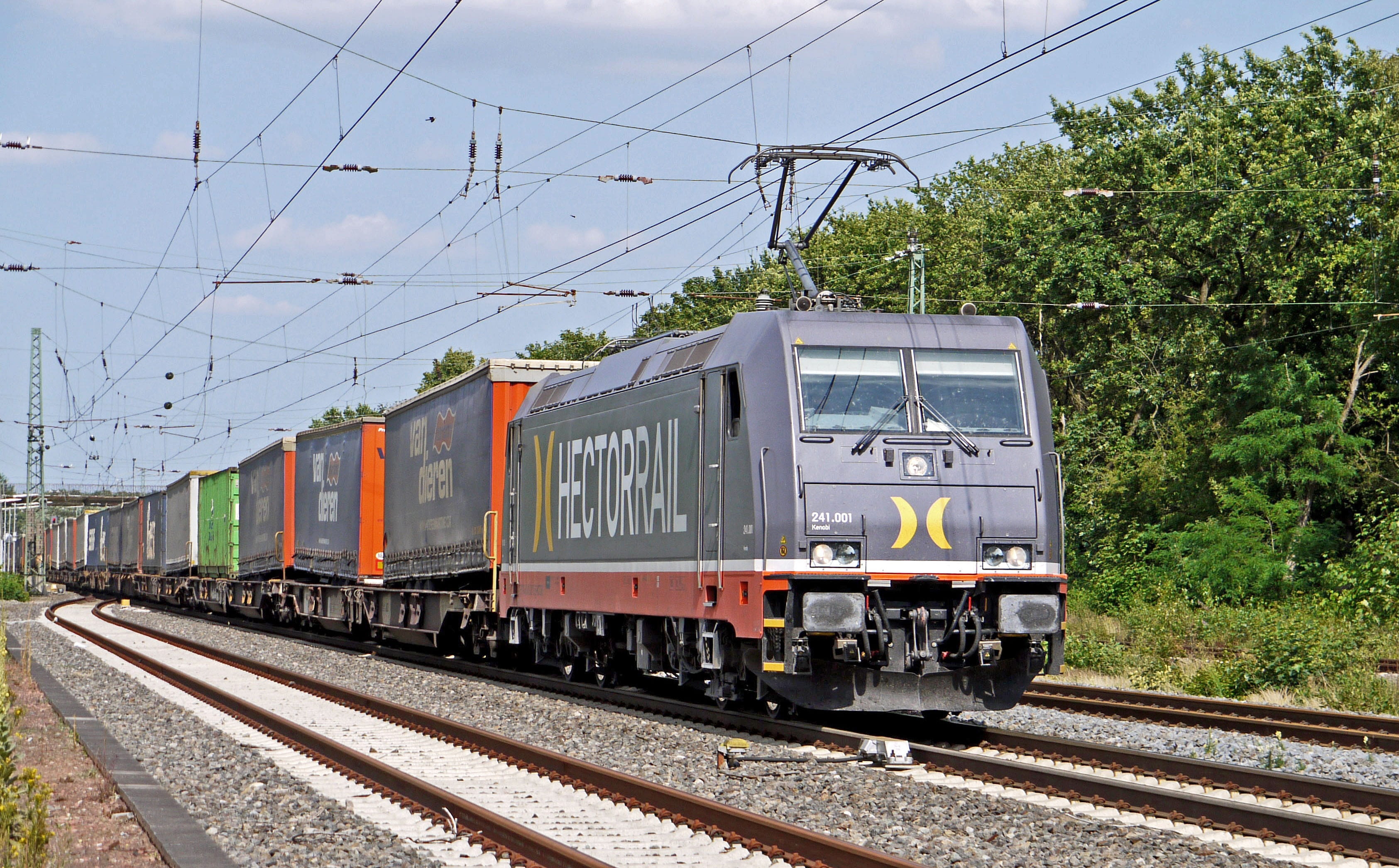 electric, freight transportation, locomotive, plant, north rhine westphalia, transit, train, cable, swedish, no people, rail transportation, hectorrail, HD Wallpaper