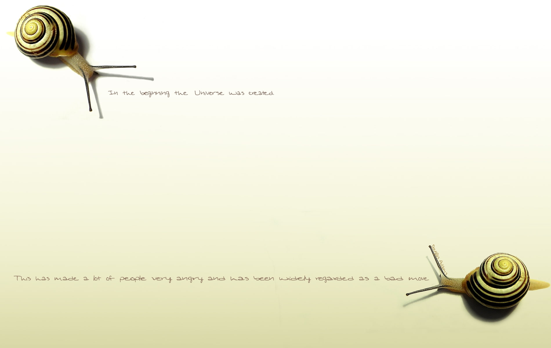 art, hitchhikers, galaxies, hd, guide, Quotes, douglas, Douglas Adams, 720P, adams, x, galaxy, space, snails, HD Wallpaper