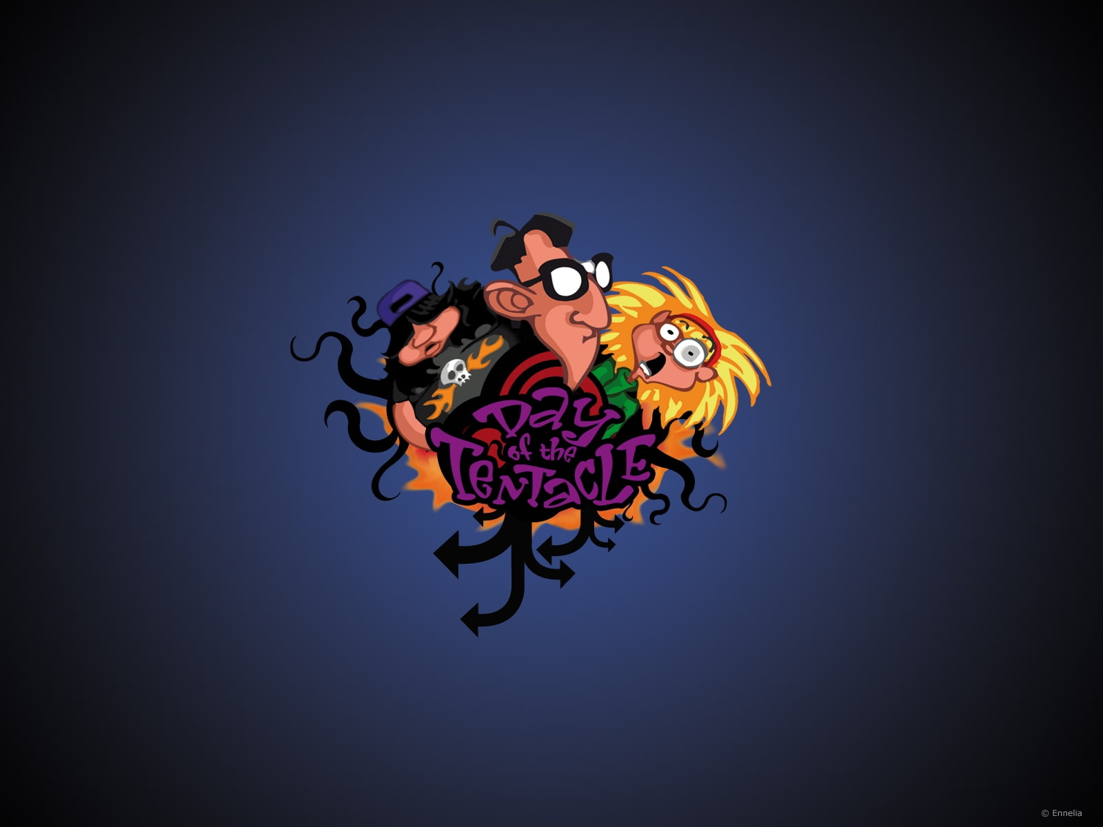 technology, 720P, hd, art, video, lucasarts, x, games, day, Video Games, linux, classic, tentacle, HD Wallpaper
