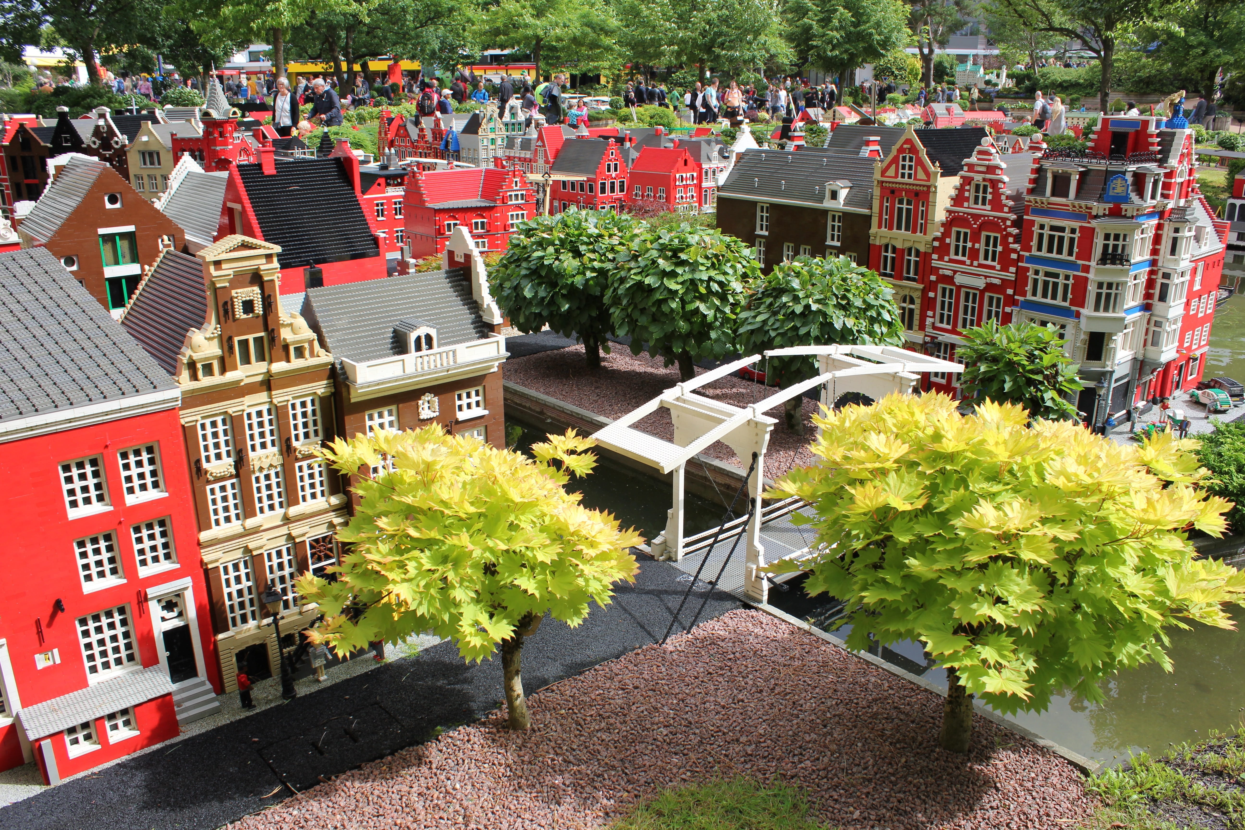 tree, architecture, outdoor, street, nature, Legoland, outdoors, no people, plant, summer, holiday, bro, City, travel, model, land vehicle, Lego, town, HD Wallpaper
