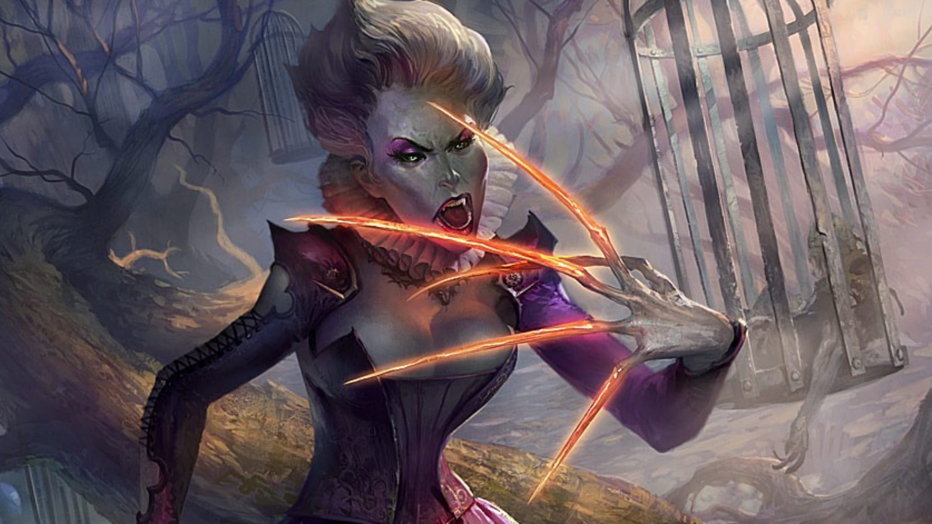 hd, collar, woman, game, wearing, character, application, elizabethan, magic, nails, sharp, gathering, 1080P, fantasy, HD Wallpaper