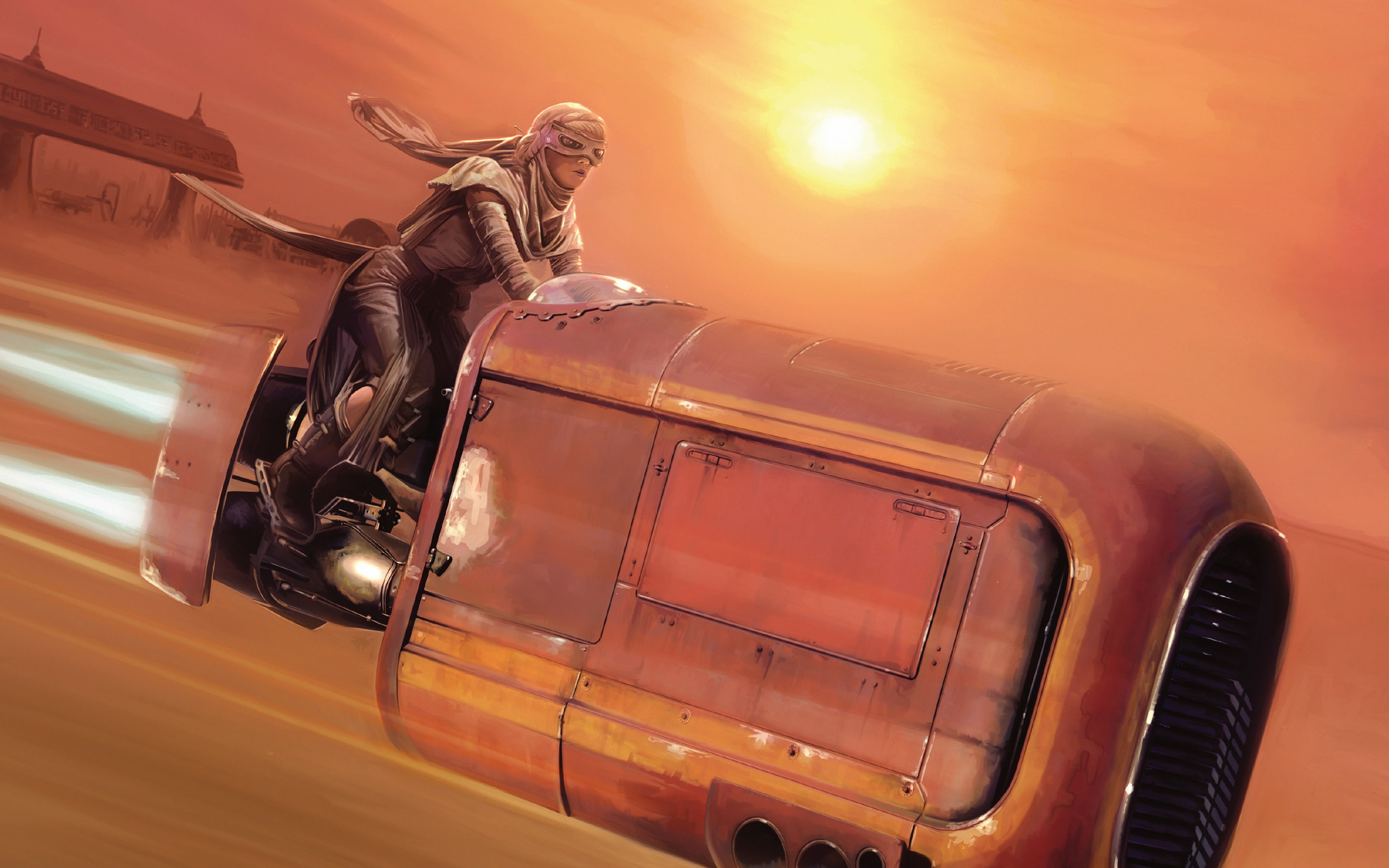 Episode, 2K, Star, Awakens, Wars, Force, rey, HD Wallpaper