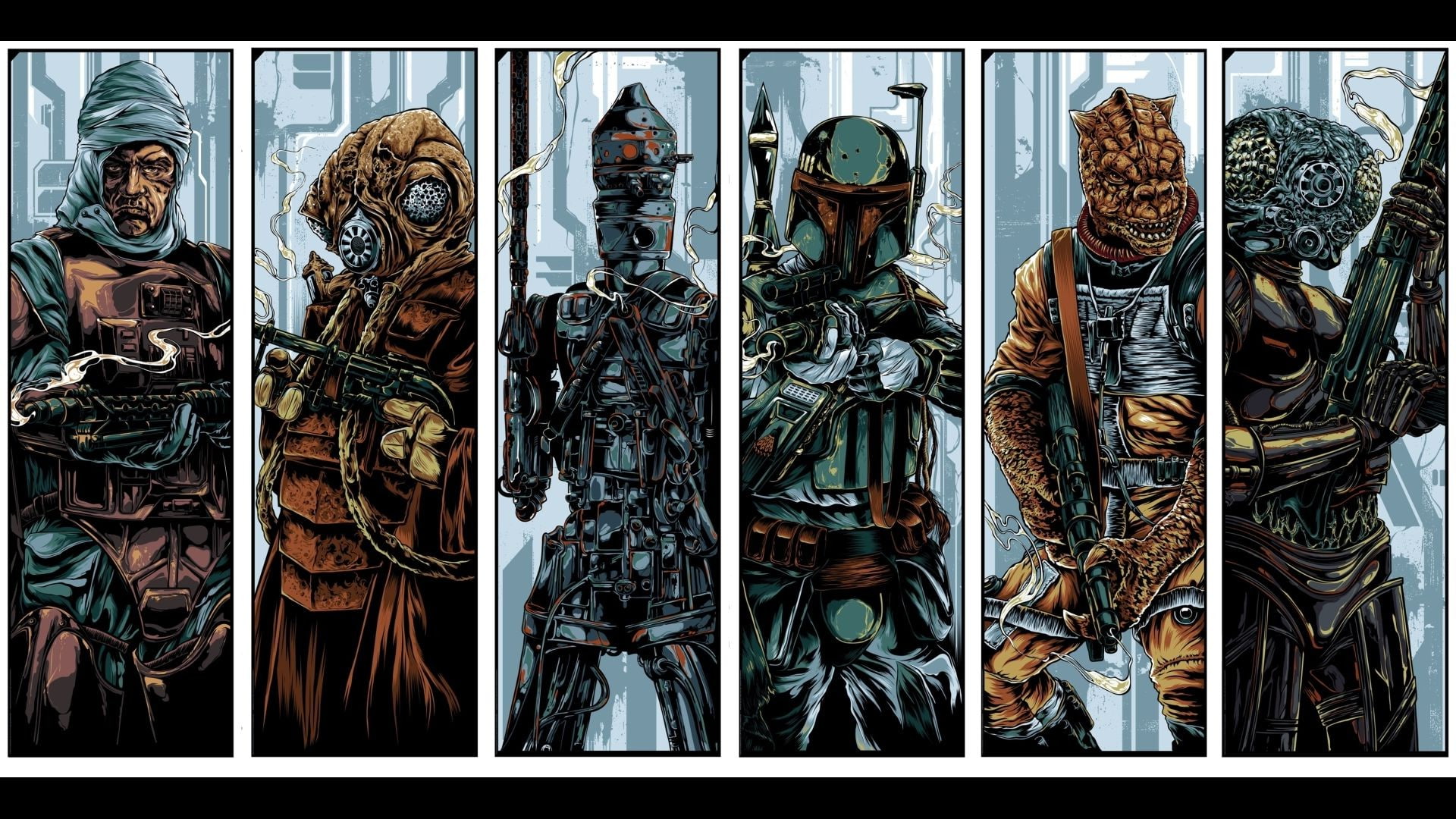 Star Wars, Boba Fett, Dengar, 1080P, IG 88, Bossk, HD Wallpaper
