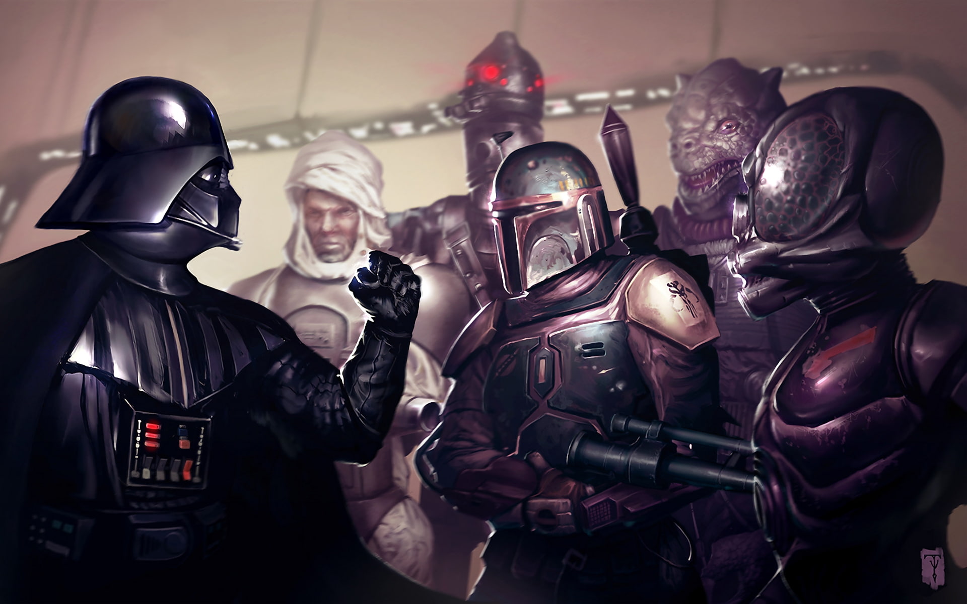 Bossk (Star Wars), 1080P, Star Wars, Darth Vader, Boba Fett, Bounty Hunter, HD Wallpaper