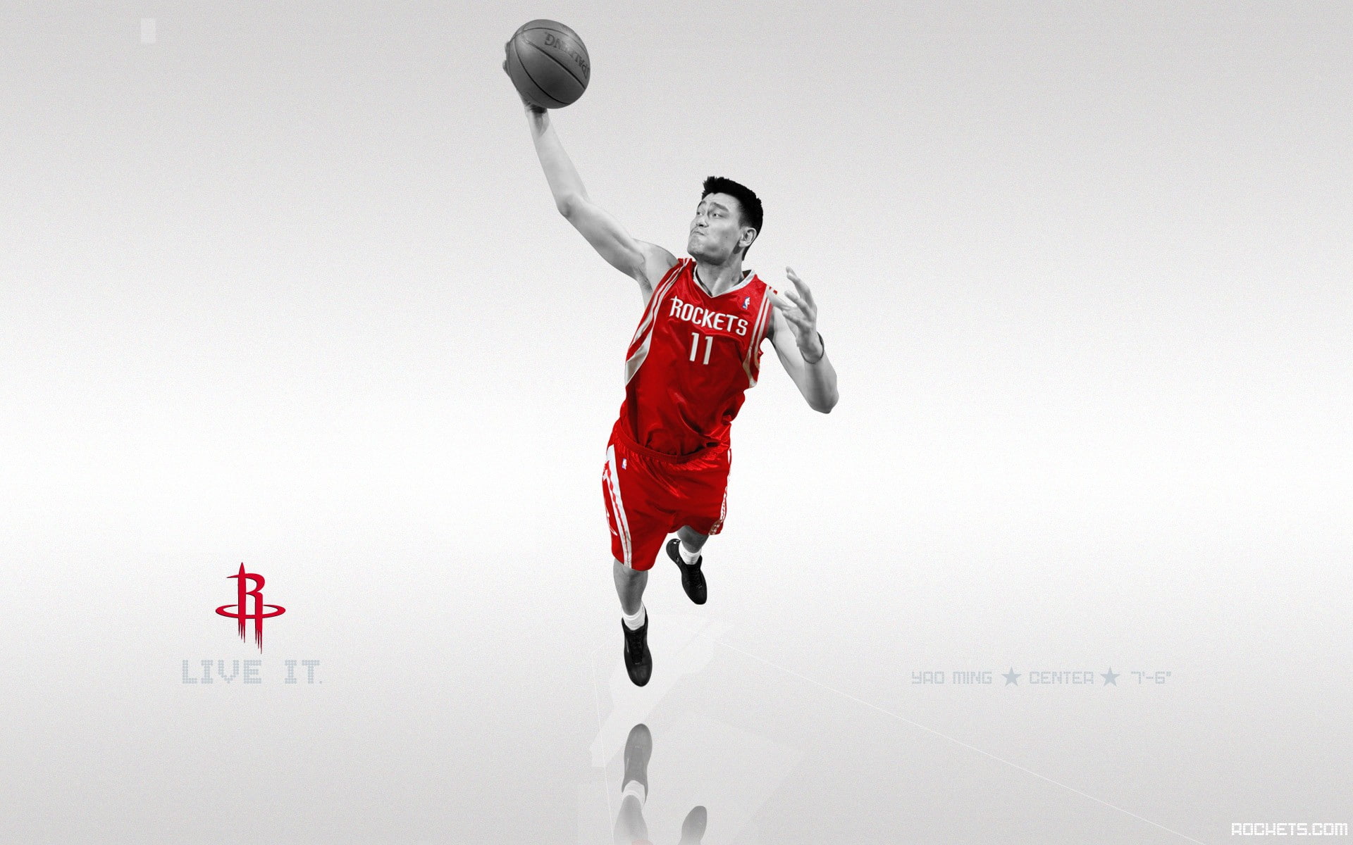 clothing, indoors, Houston, vitality, motion, nba, body part, mid-air, human arm, Yao Ming, studio shot, 1080P, human body part, success, arms raised, HD Wallpaper