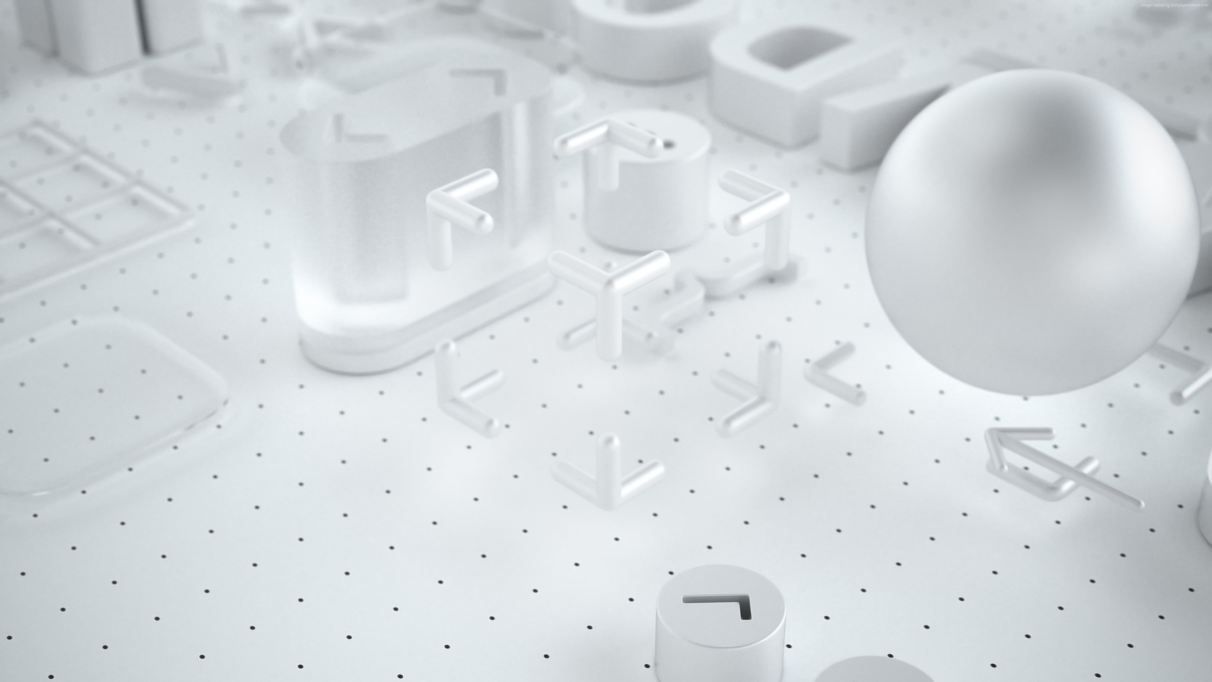 WWDC 2018, White, 4K, 4K, 3D, HD Wallpaper