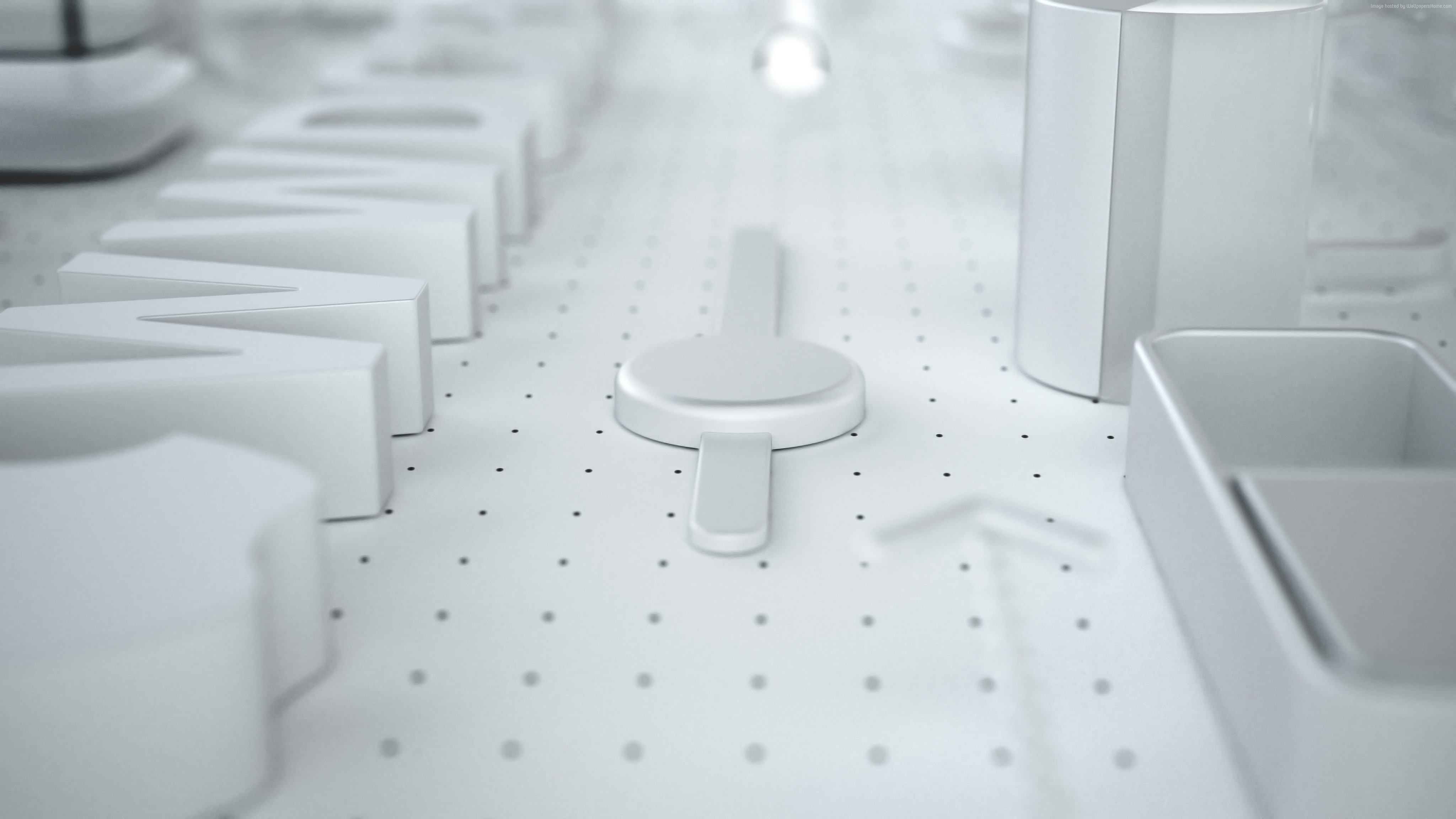 WWDC 2018, 4K, 3D, White, 4K, HD Wallpaper