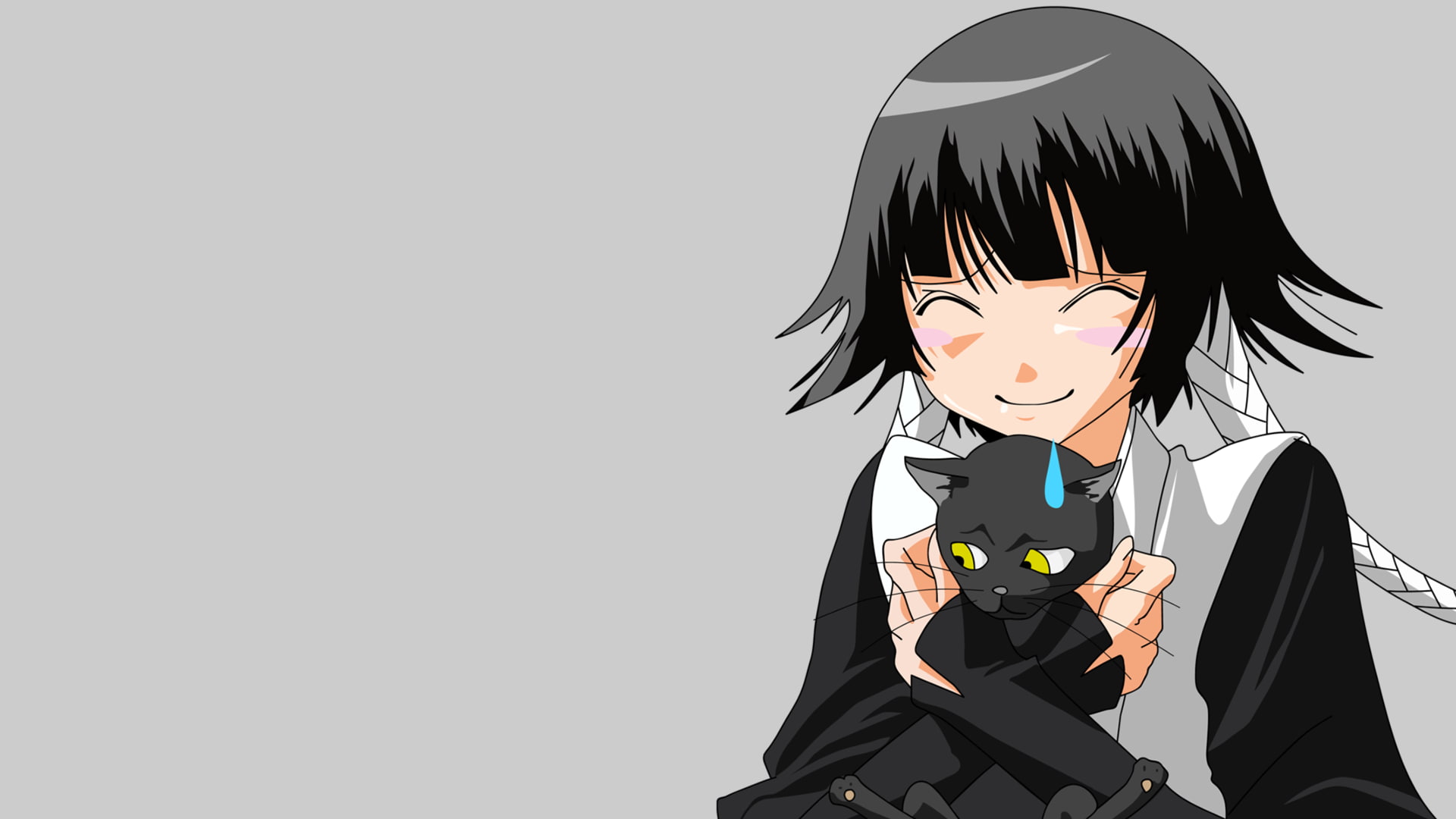 girls, standing, copy space, studio shot, young women, young men, representation, anime, casual clothing, lifestyles, Bleach, closed eyes, obscured face, HD Wallpaper