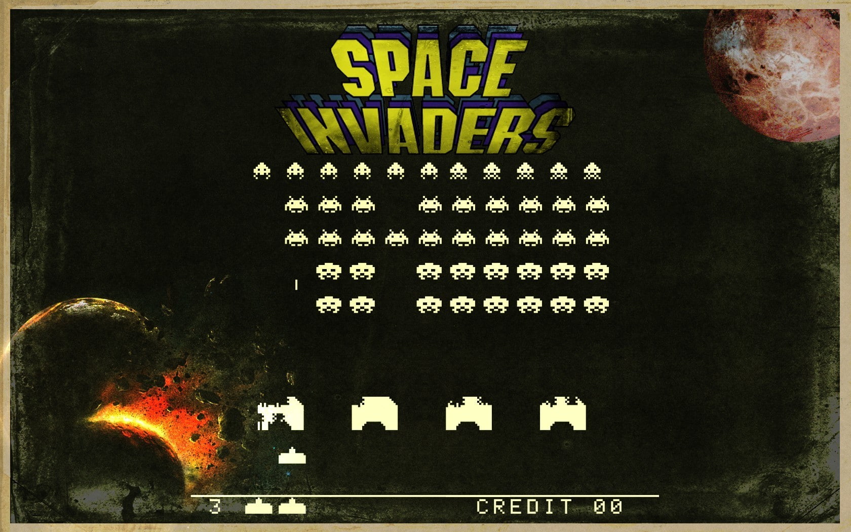 transfer print, indoors, mode of transportation, number, capital letter, multi colored, space invaders video games retro games, information sign, mathematics, HD Wallpaper