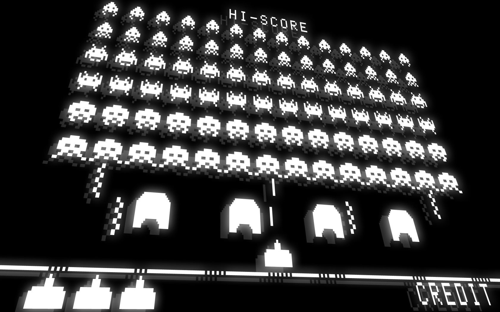glowing, lighting equipment, illuminated, tourism, travel destinations, outdoors, building exterior, video games simple space invaders retro games, nature, HD Wallpaper