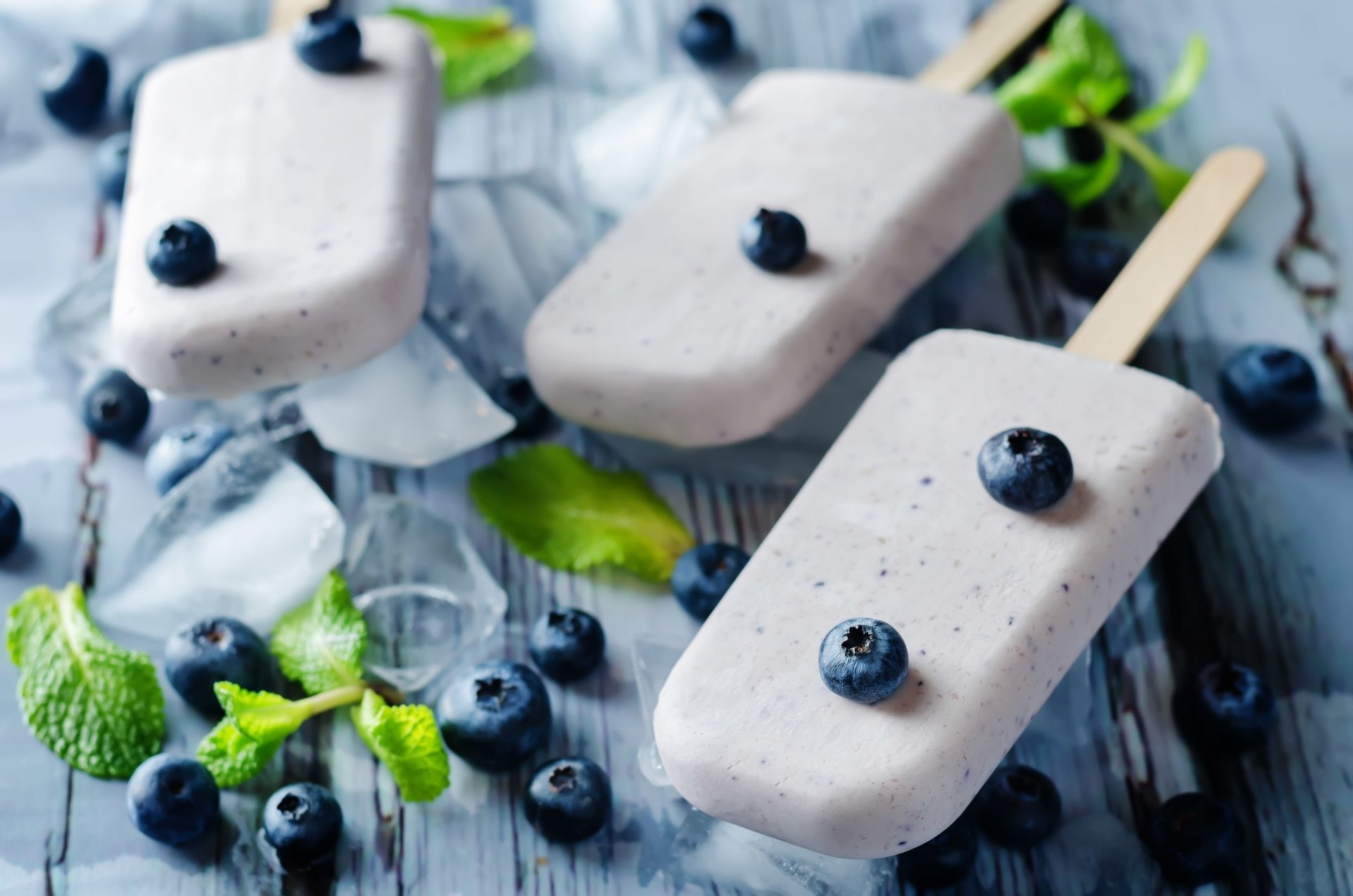 Ice Cream, Fruit, Still Life, Food, Blueberry, Popsicle, 1080P, HD Wallpaper
