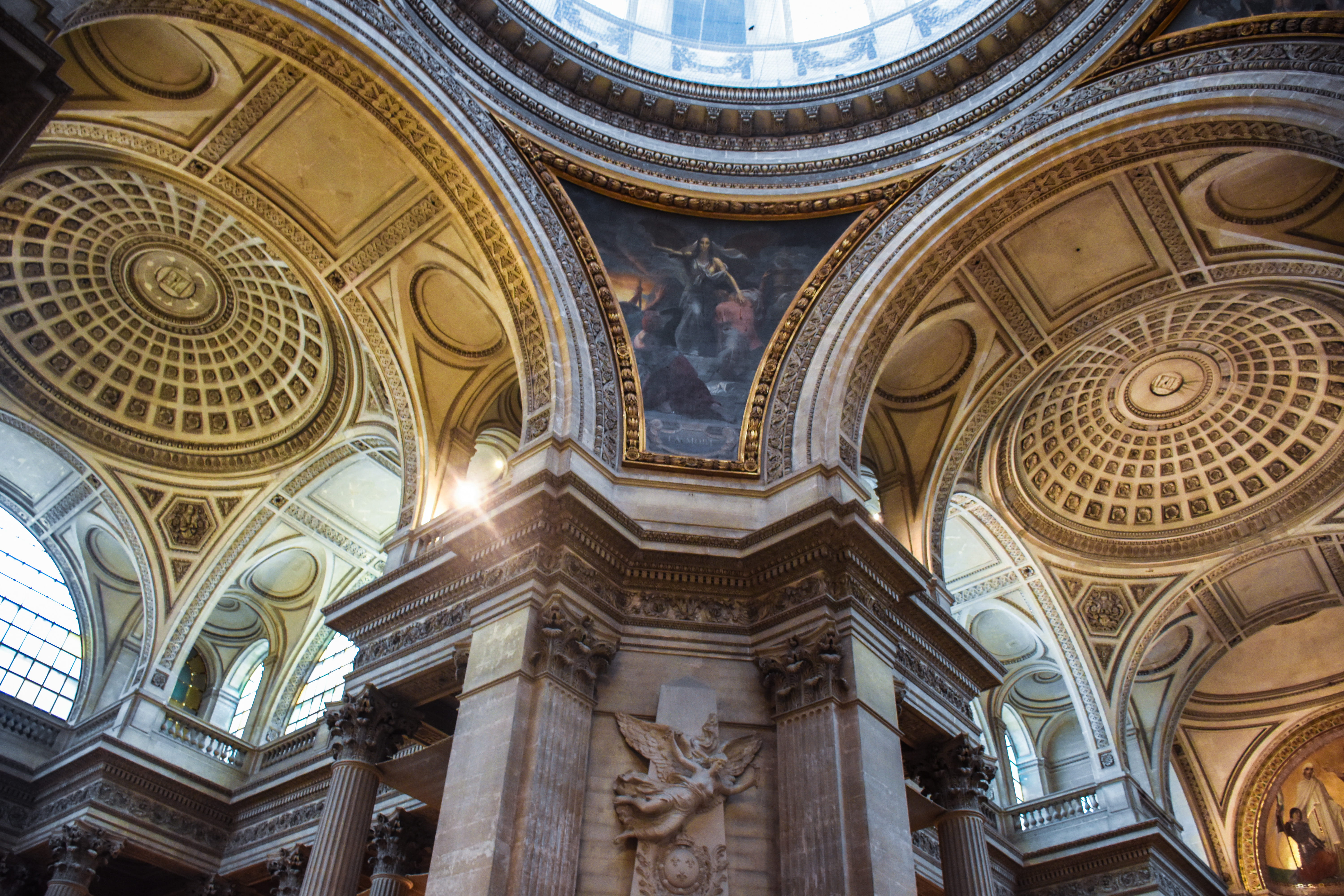 low angle view, day, ornate, no people, religion, architectural feature, paris, the past, craft, government, history, architecture, travel destinations, HD Wallpaper