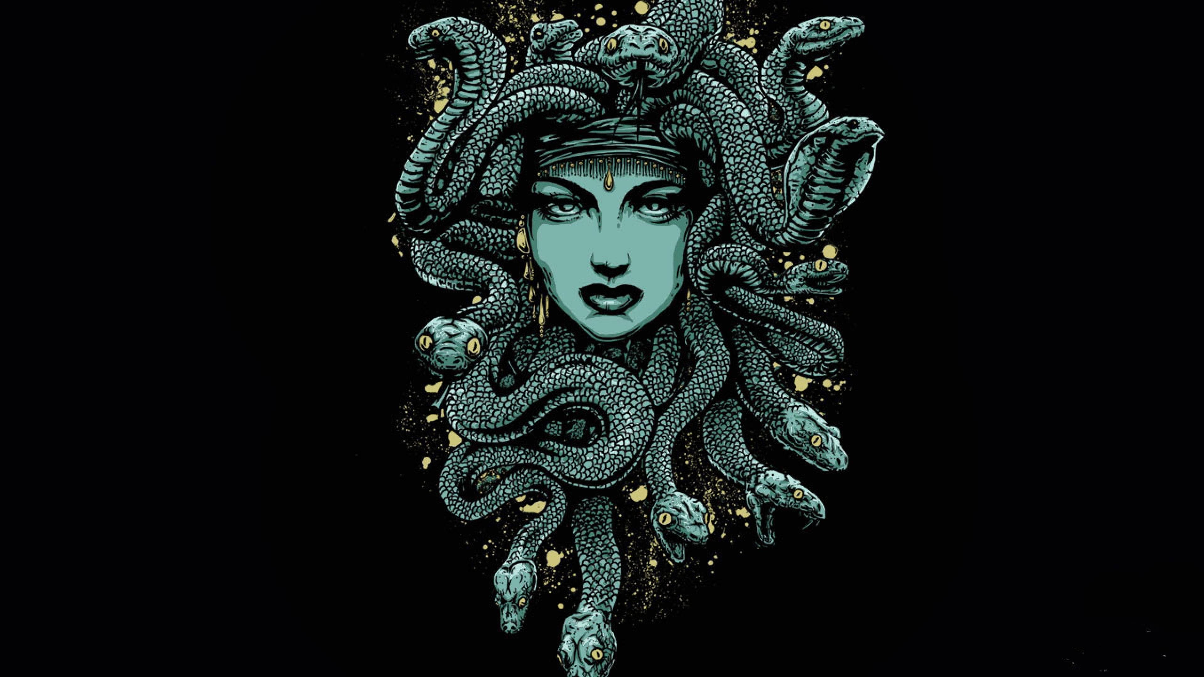 creature, god, Gods, artwork, Medusa, art, 4K, Monster, HD Wallpaper