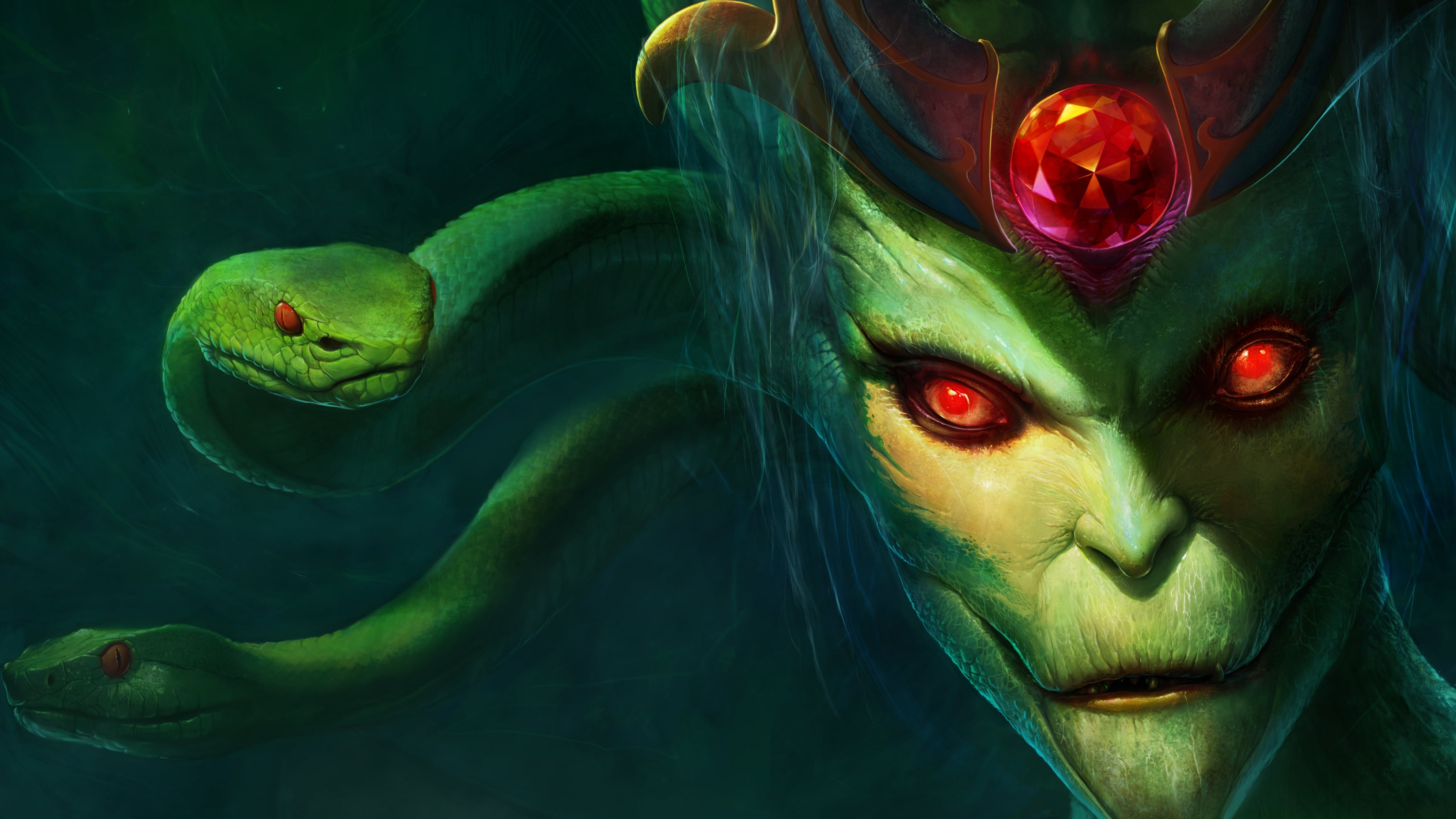 2K, DotA 2, Dota, Medusa (Dota 2), HD Wallpaper