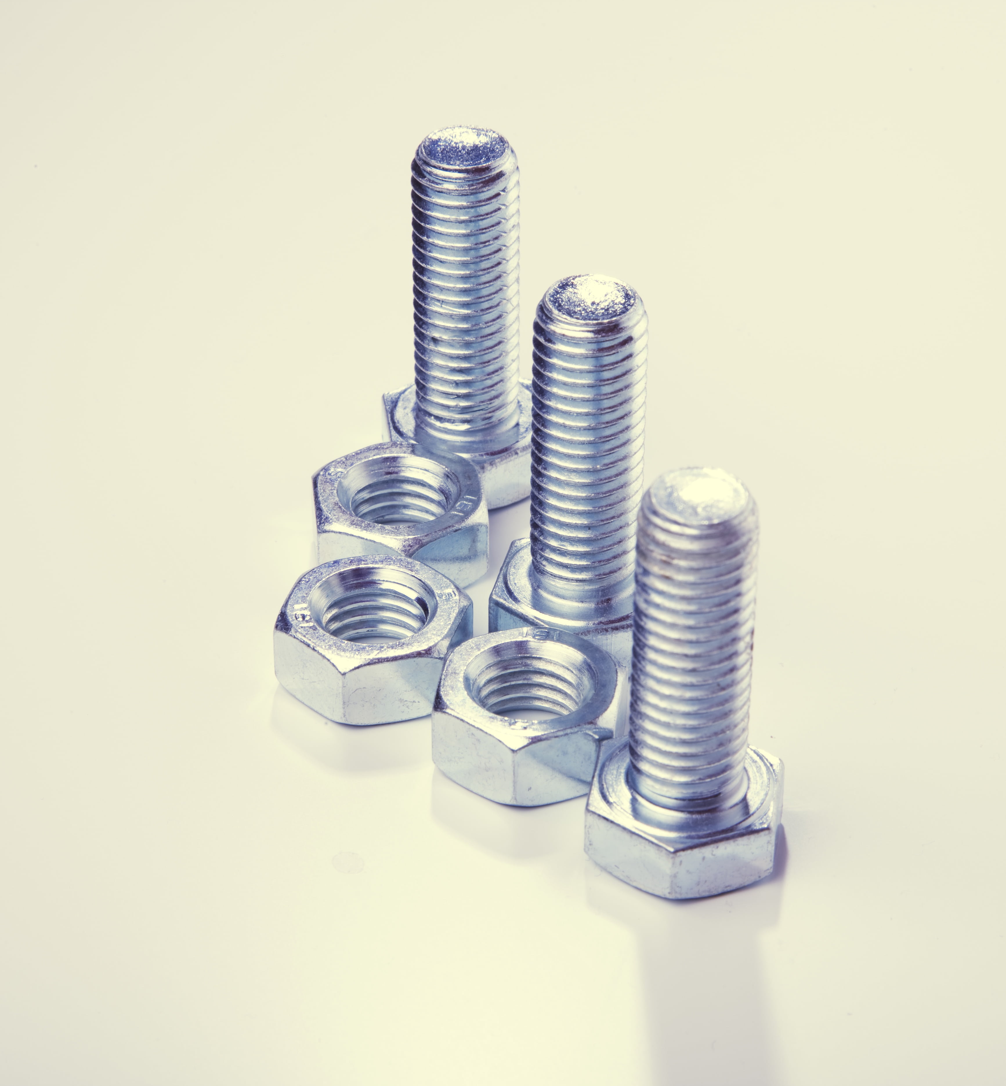 bolt, hexagon nut, silver colored, metal, 2K, allen, mother, stack, stability, gland, screw head, connection, thread, assembly technology, shiny, zinc plated, Phone HD Wallpaper