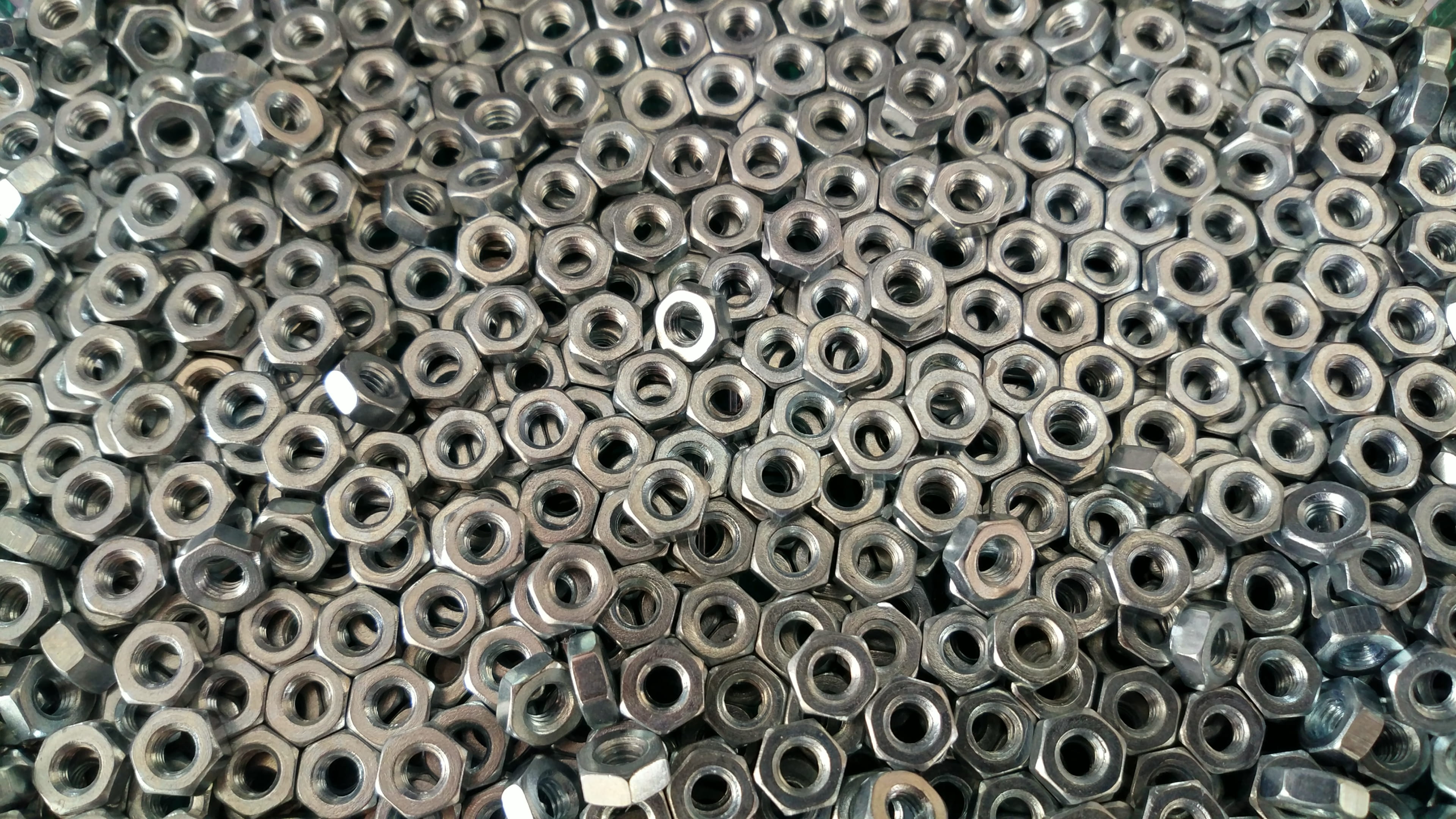 4K, geometric shape, no people, many, stainless, container, silver colored, close-up, pattern, metal, screws, grey, indoors, industry, design, HD Wallpaper