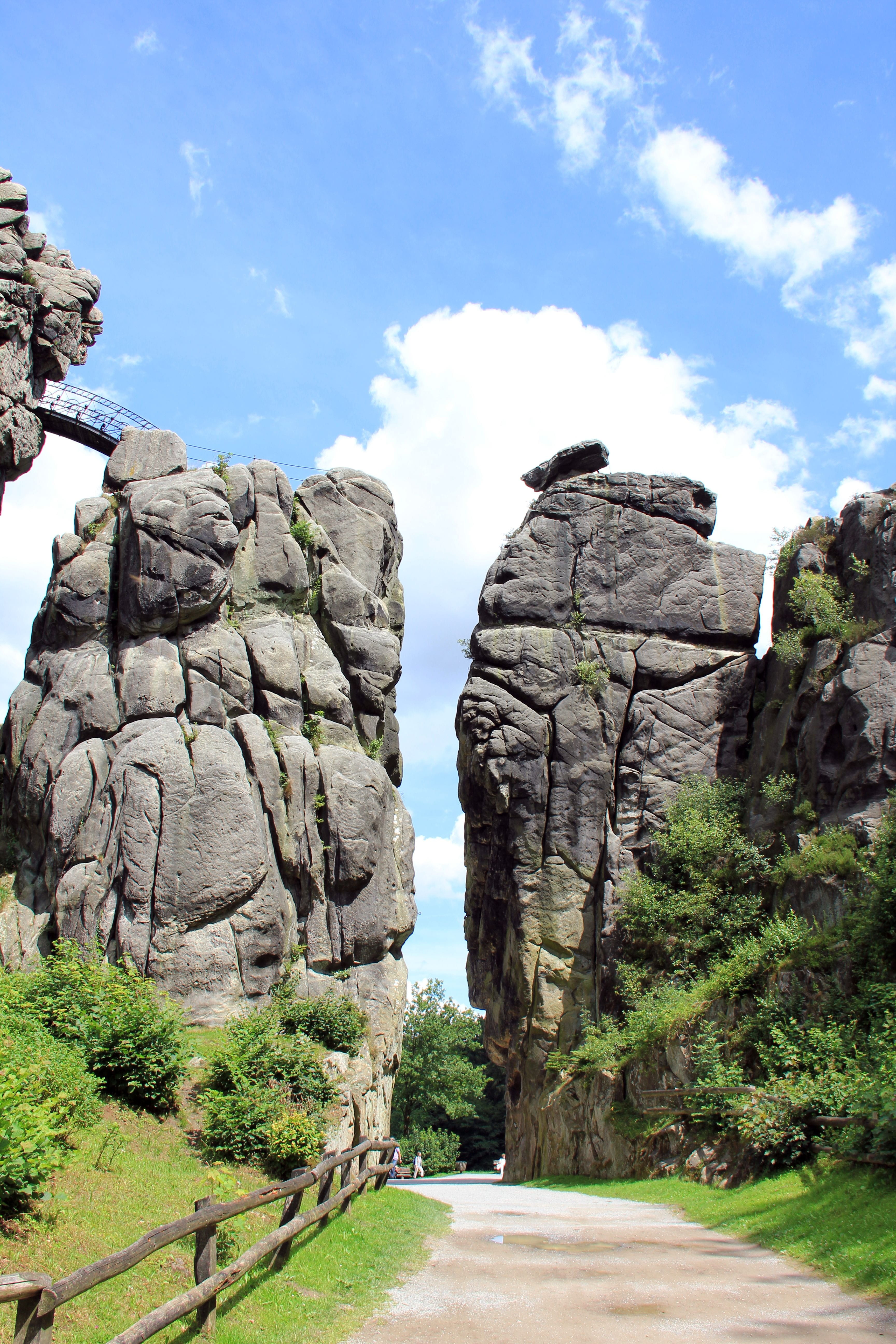 sky, beauty in nature, away, no people, physical geography, plant, tourism, rock formation, scenics - nature, solid, Teutoburg Forest, hex table, travel destinations, Phone HD Wallpaper