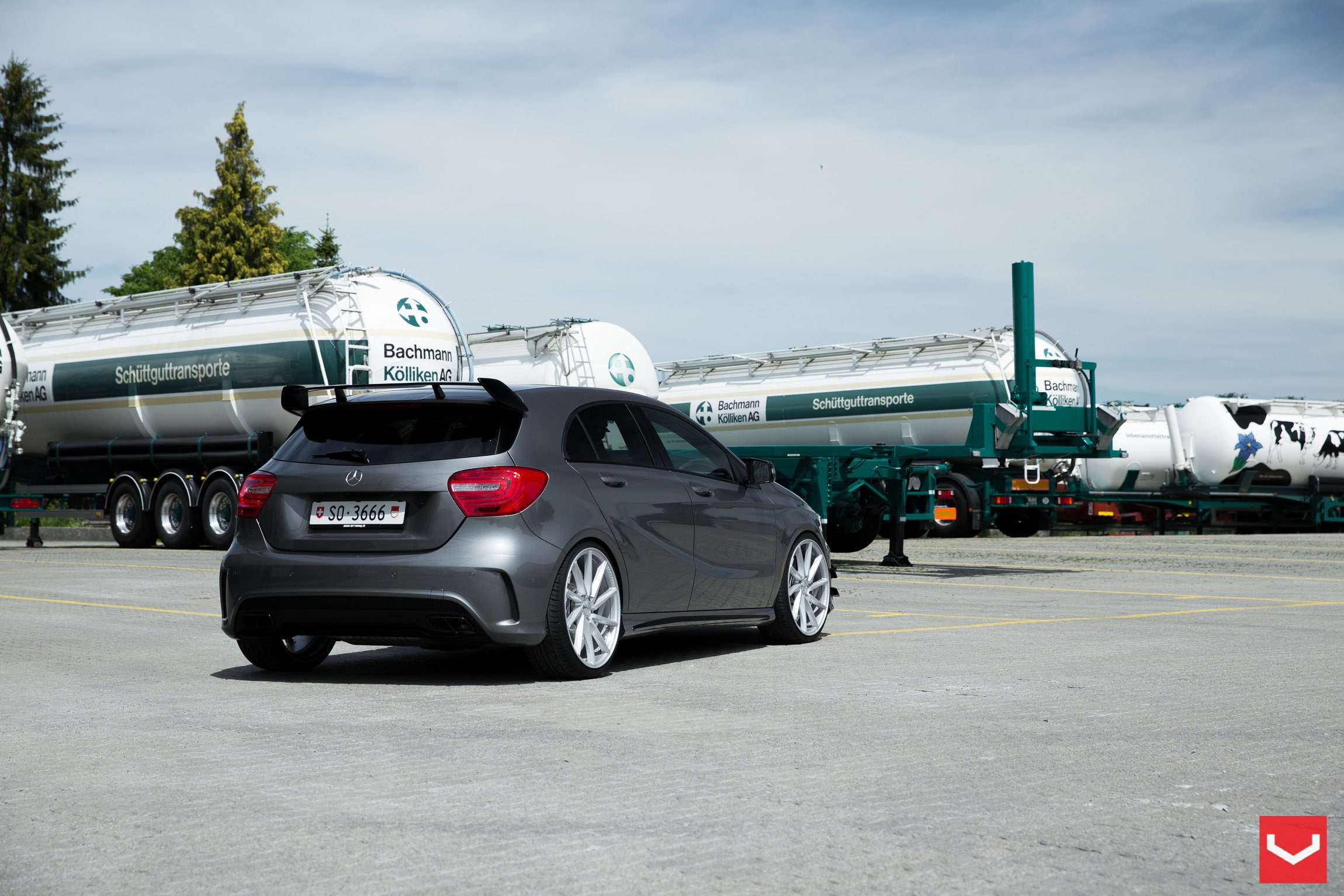 amg, vossen, tuning, wheels, mercedes, 1080P, benz, a45, HD Wallpaper