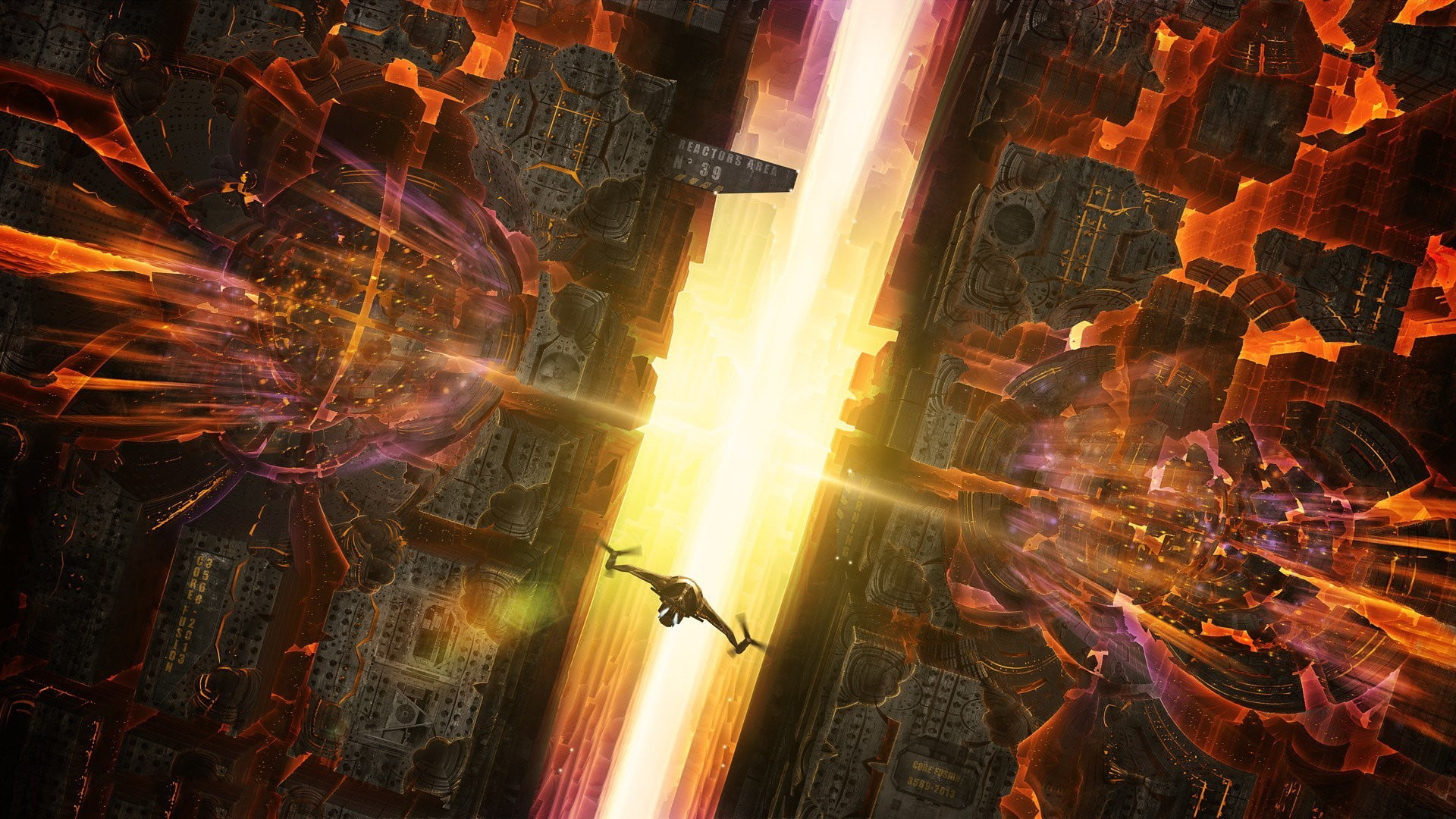 glowing, CGI, futuristic, fire, cityscape, building exterior, 1080P, 3D, spaceship, motion, nature, long exposure, architecture, explosion, built structure, HD Wallpaper