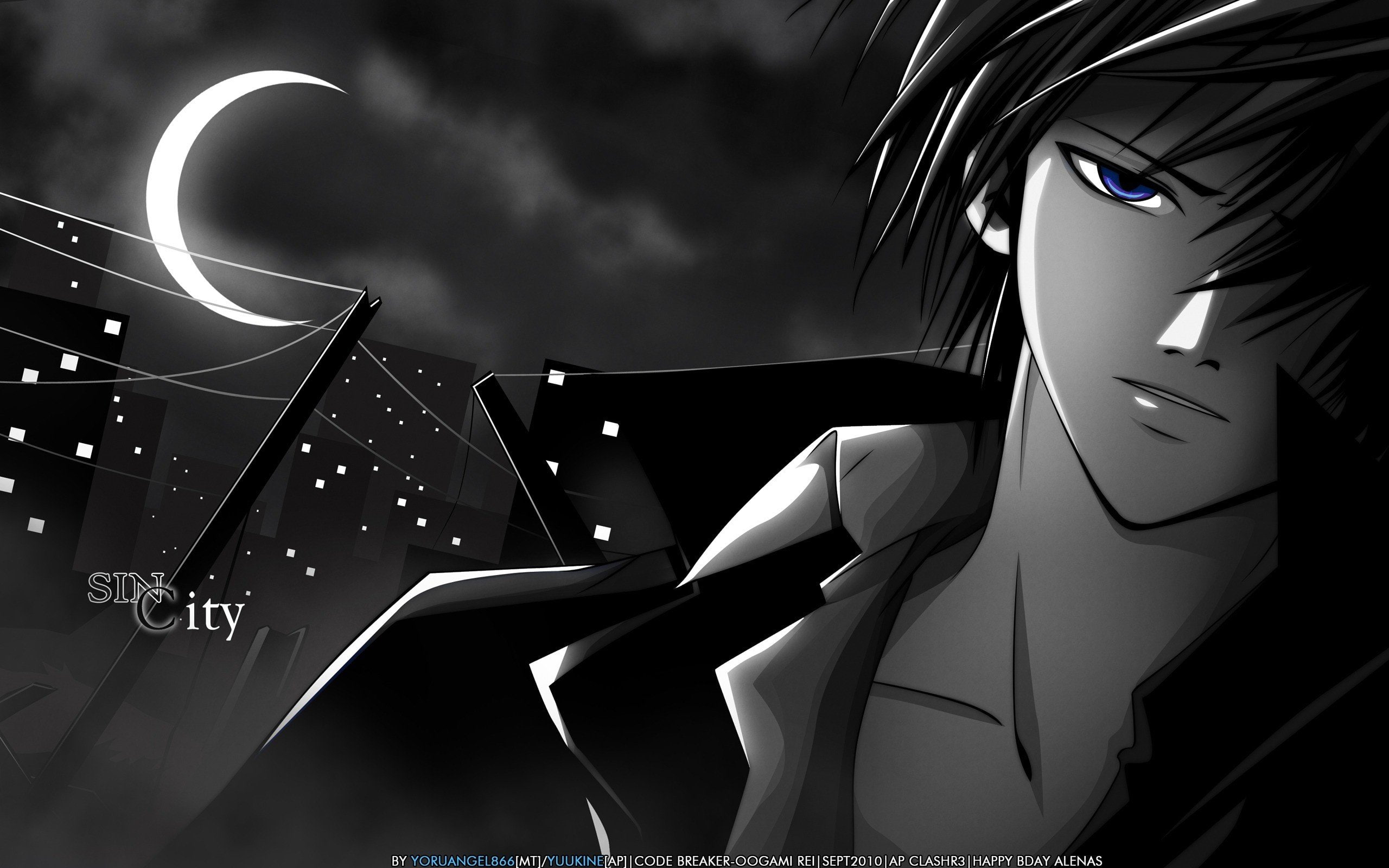 city, manga, sin, code, 2K, anime, code breaker, HD Wallpaper
