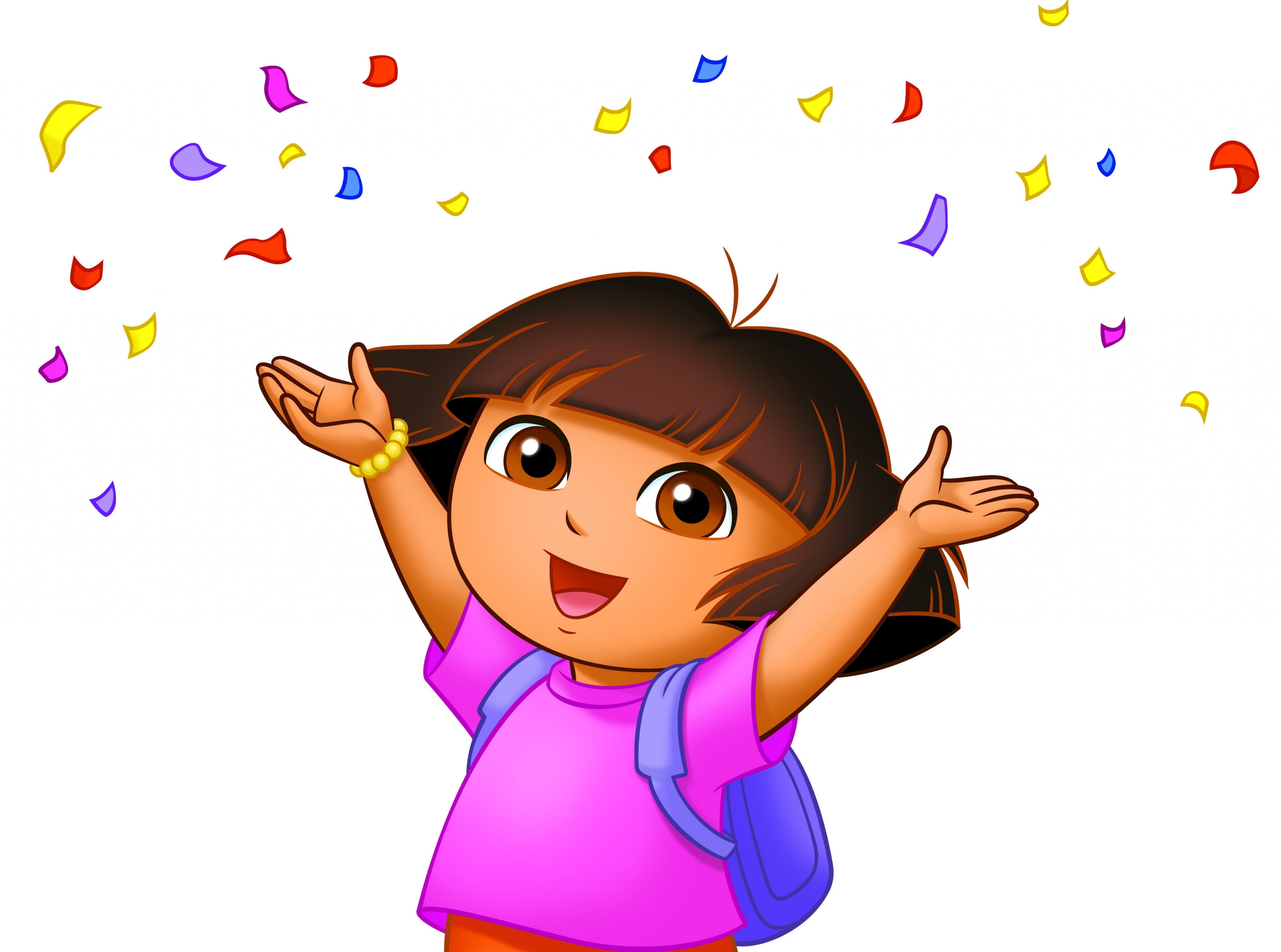 childhood, multi colored, Others, females, human arm, pink color, cut out, women, smiling, excitement, hand, studio shot, indoors, Cartoons, HD Wallpaper