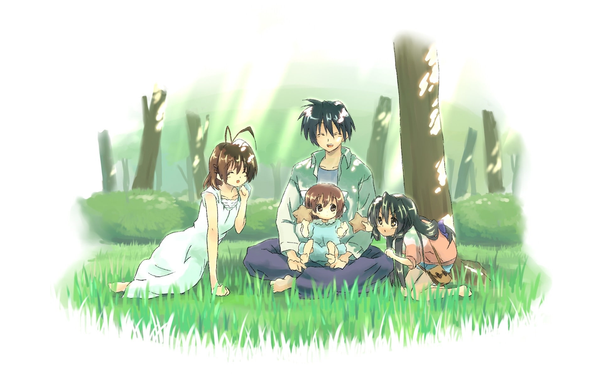 Nagisa Furukawa, Anime, Clannad, Tomoya Okazaki, Ushio Okazaki, 1080P, Fuuko Ibuki, HD Wallpaper