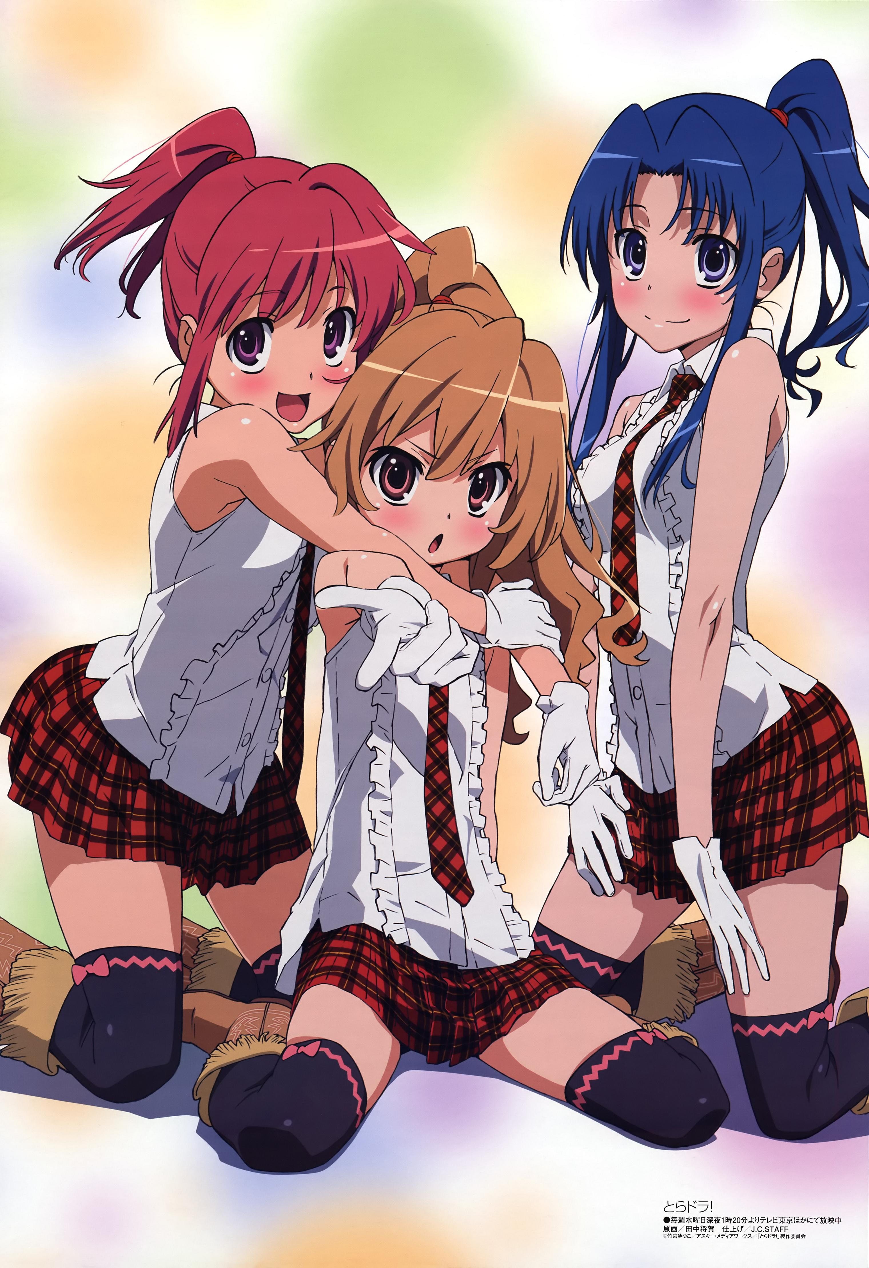 minori, aisaka, kawashima, taiga, kushieda, 4K, ami, toradora, Phone HD Wallpaper