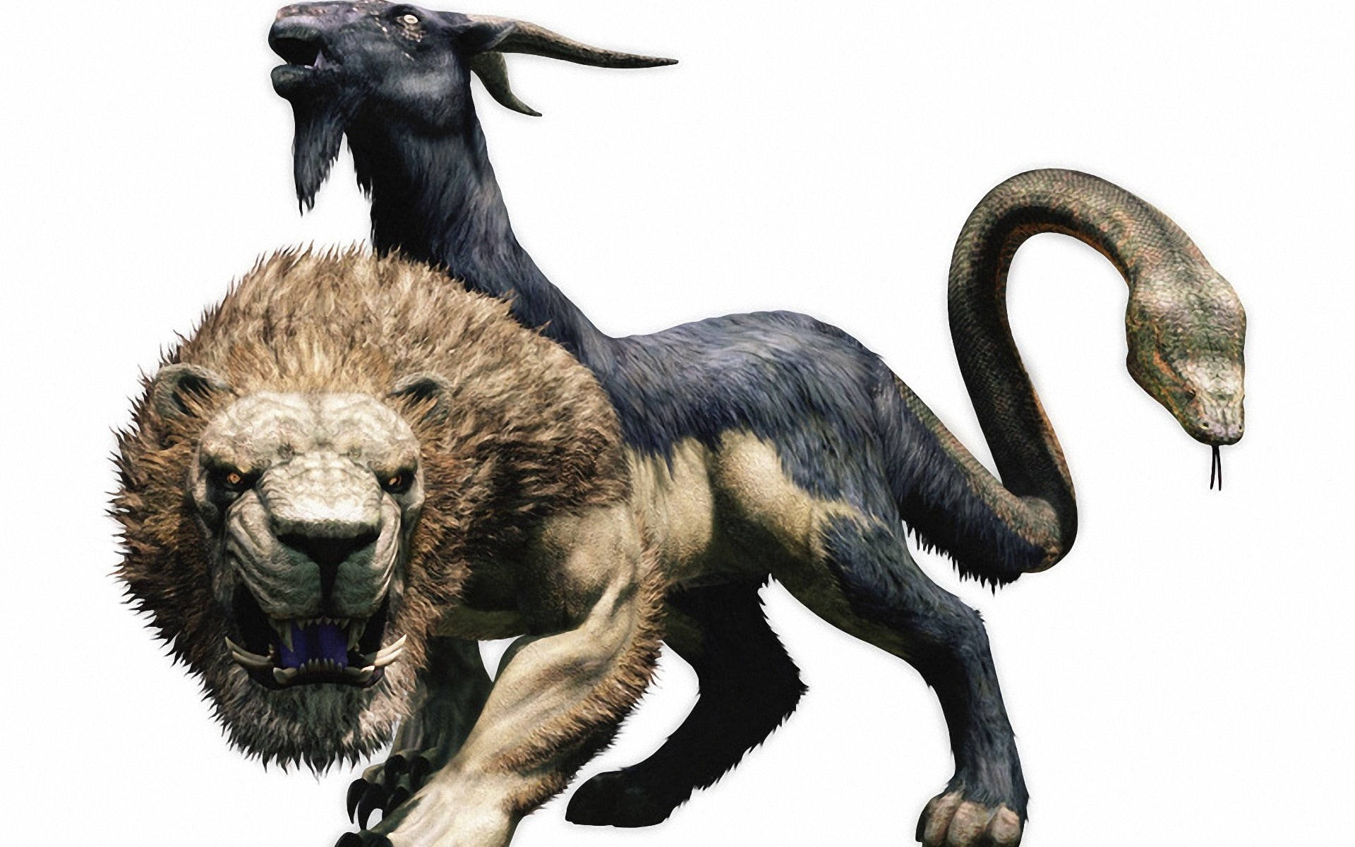 1080P, lion, game, fantasy, dragons, dogma, monster, chimera, snake, HD Wallpaper