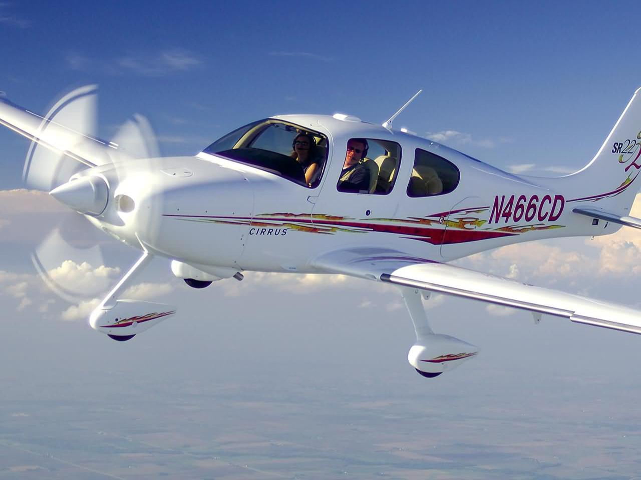 air vehicle, private airplane, cirrus, plane, sunlight, outdoors, sunny, white, blue, 720P, mode of transportation, sr, circus, flying, no people, transportation, HD Wallpaper