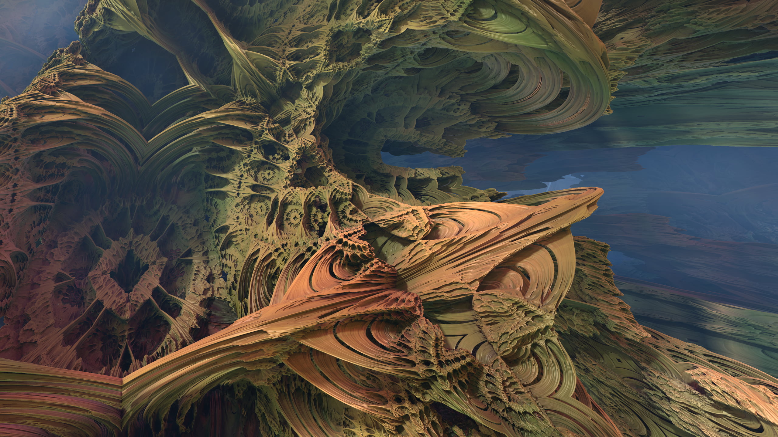 2K, fractal, 3D fractal, Mandelbulber, HD Wallpaper