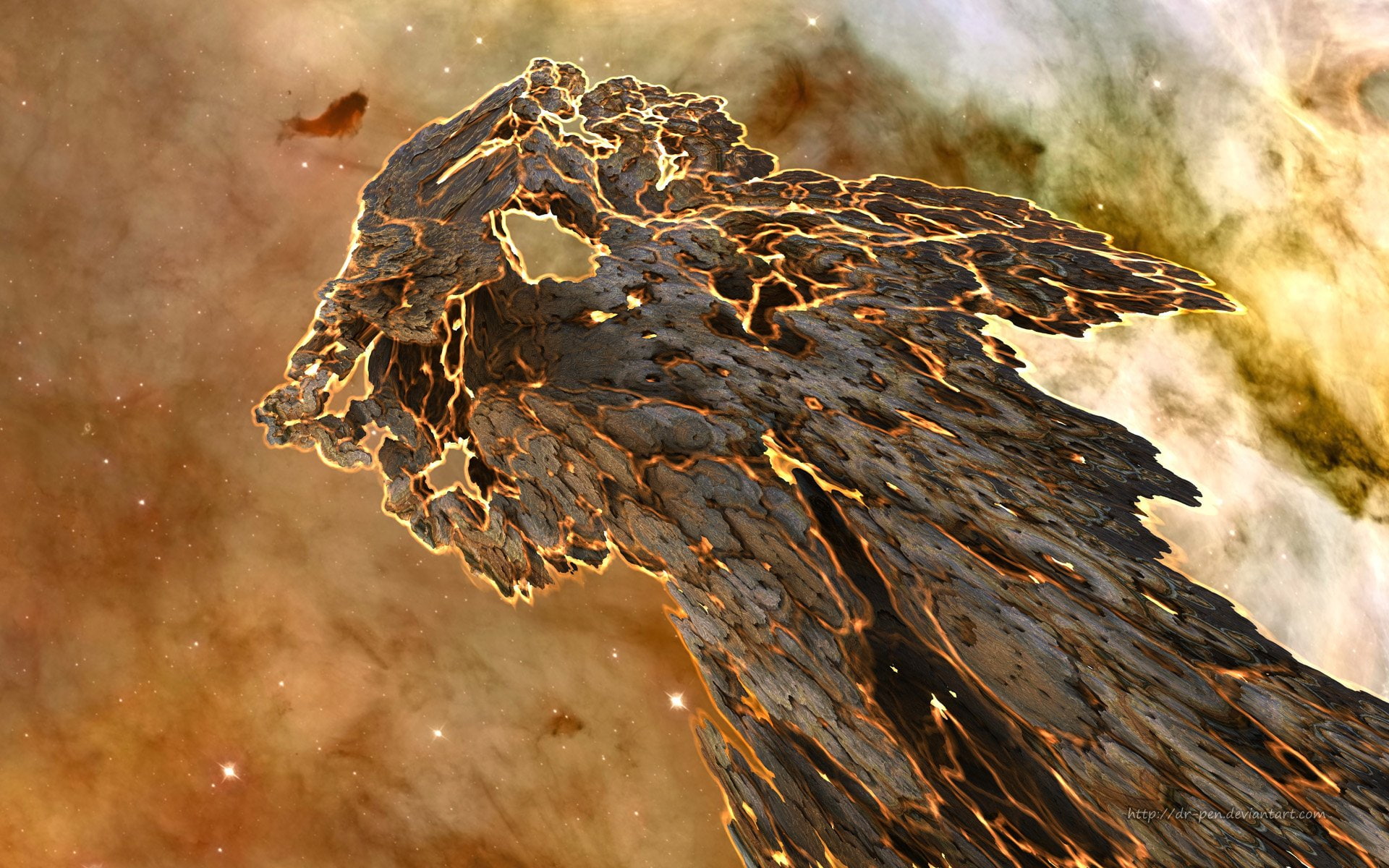 Digital Art, Abstract, 1080P, Glow, Artistic, CGI, 3D, Fractal, Nebula, Mandelbulb 3D, HD Wallpaper