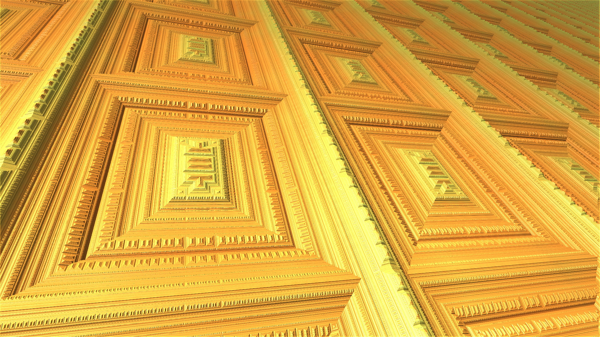 Fractal, Geometry, Digital Art, 1080P, Mandelbulber 3D, Shapes, Artistic, Square, Abstract, Frame, HD Wallpaper