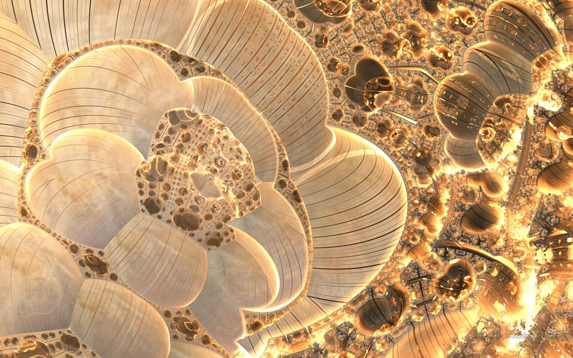 Digital Art, CGI, Abstract, 1080P, 3D, Mandelbulb 3D, Fractal, Artistic, Glow, HD Wallpaper