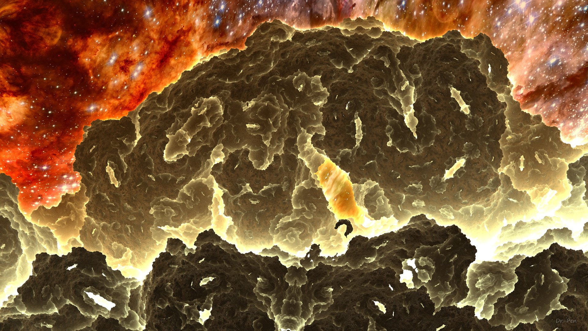 Fractal, 1080P, Space, Mandelbulb 3D, Digital Art, Artistic, Abstract, Sci Fi, 3D, CGI, HD Wallpaper