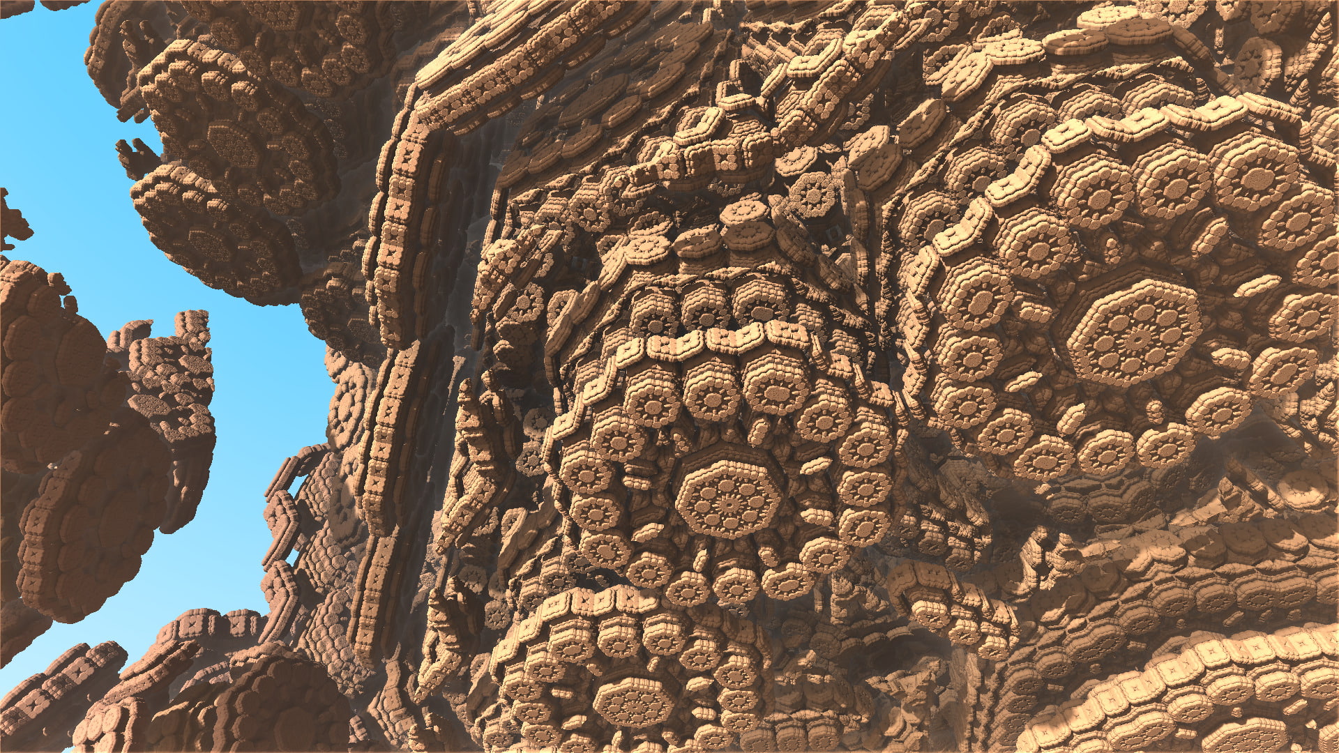 Artistic, 1080P, Mandelbulber 3D, Fractal, Digital Art, Bronze, 3D, Abstract, Geometry, HD Wallpaper